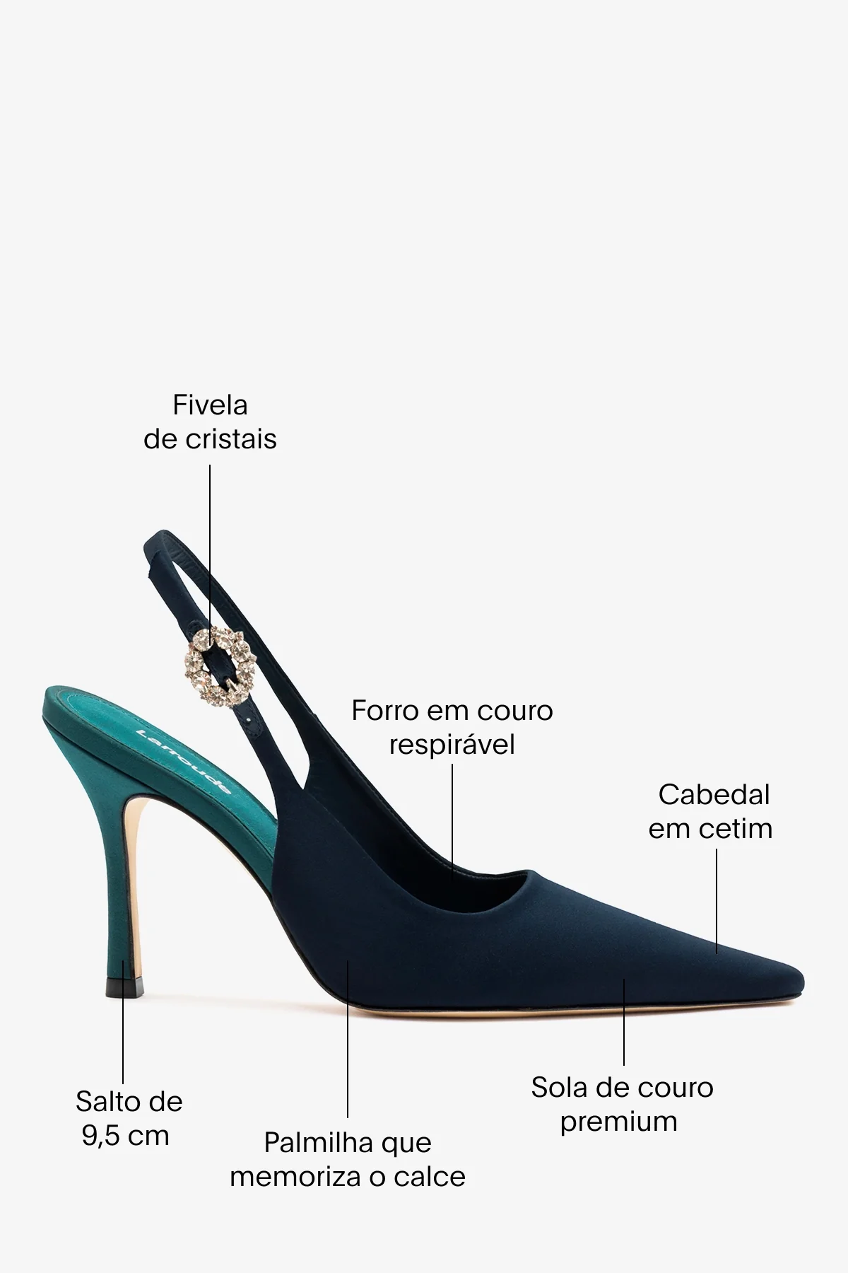 Slingback Carine Cetim Azul - Image 5