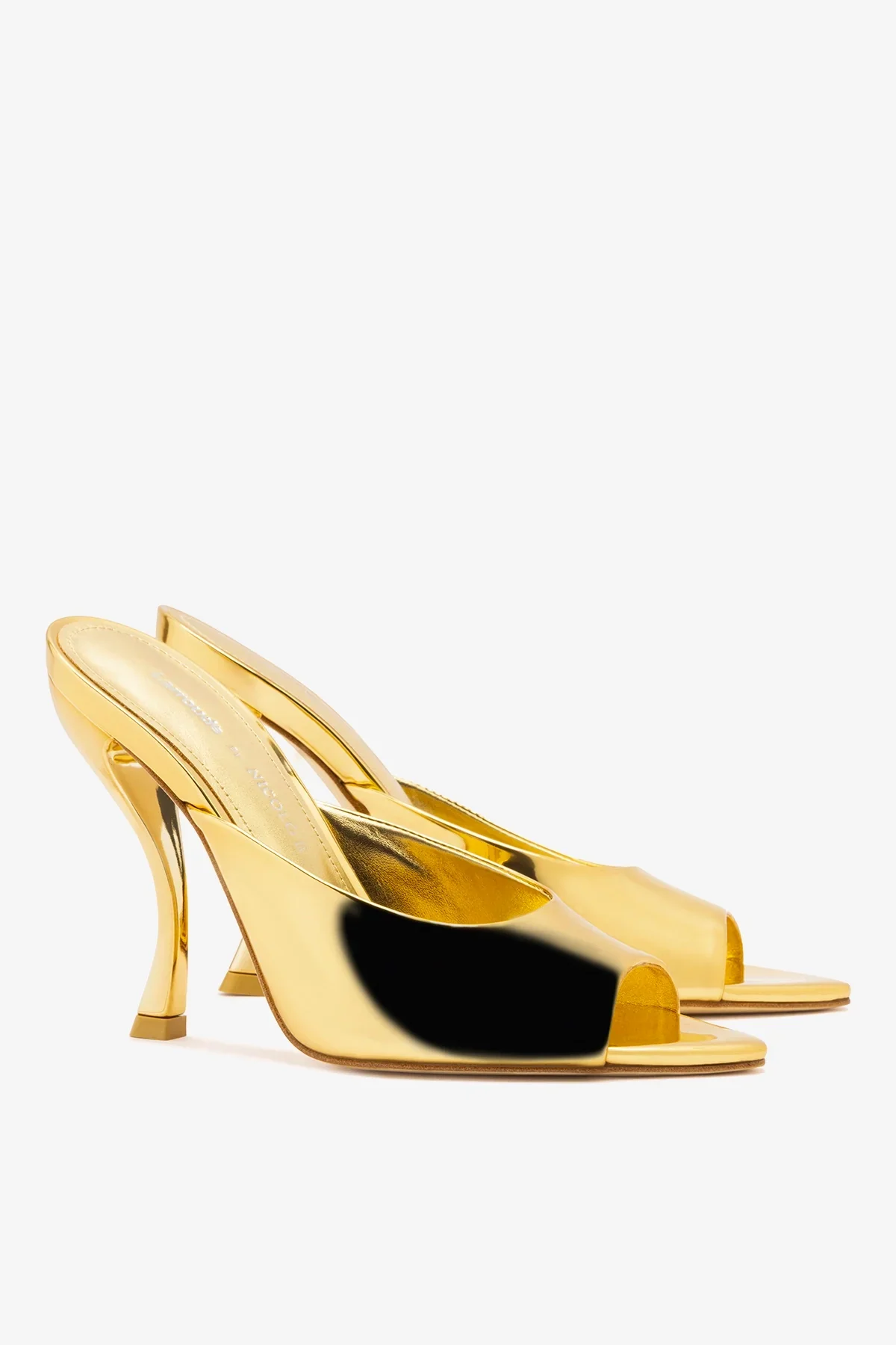 Larroudé x Nicolò B.: Mule Malibu Espelhado Dourado - Image 3
