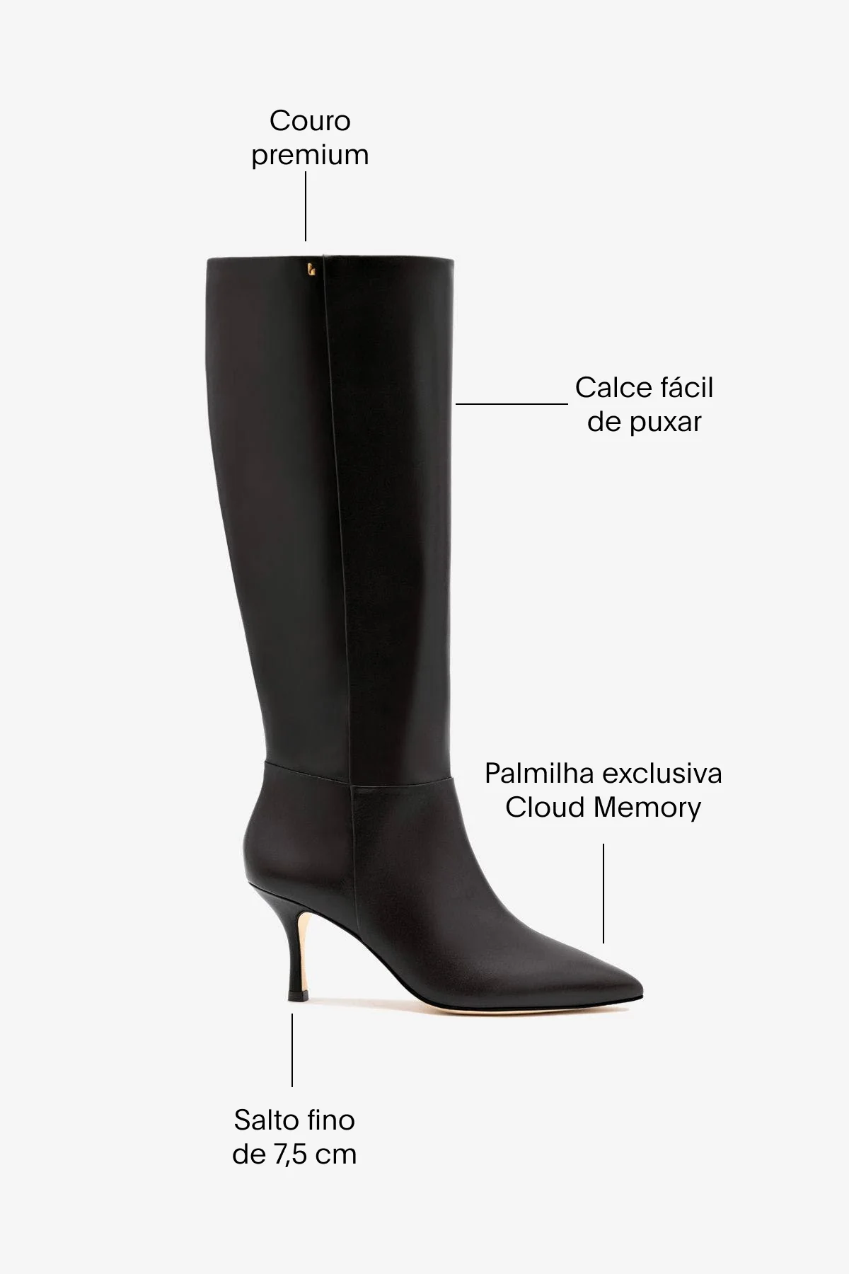 Bota Kate Mid Couro Preto - Image 5