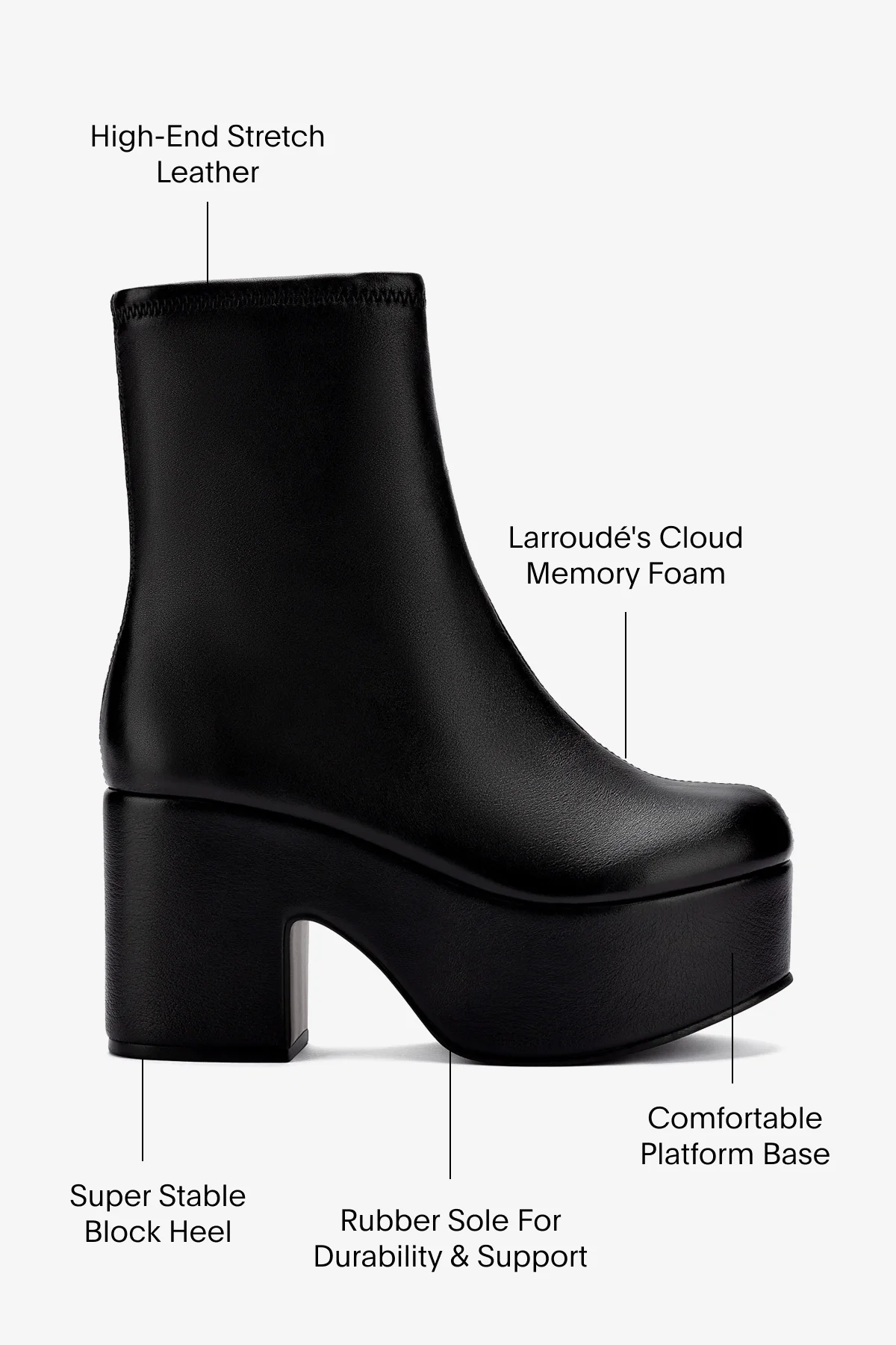 Bota Miso Couro Stretch Preto - Image 5