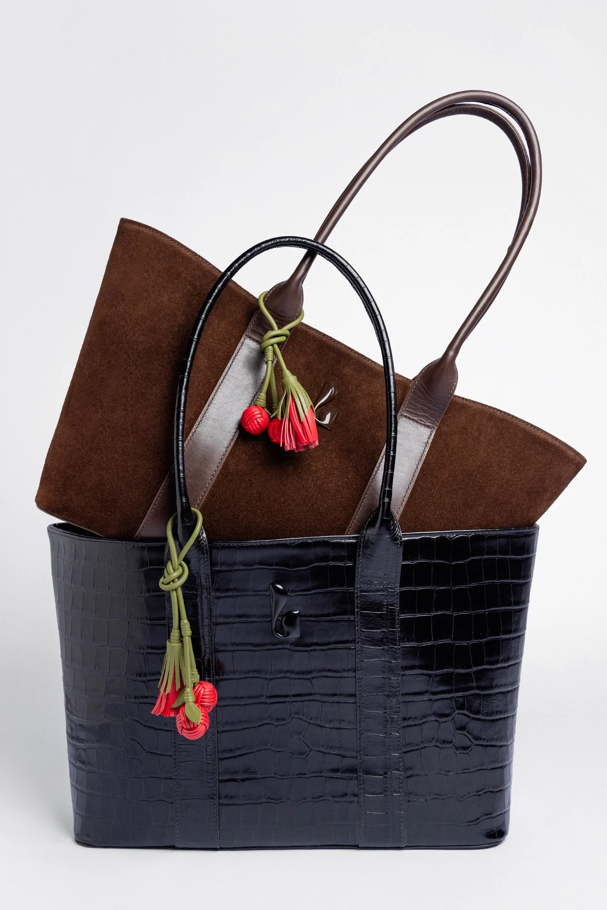 Bolsa Tote Bag City Camurça Marrom - Image 4