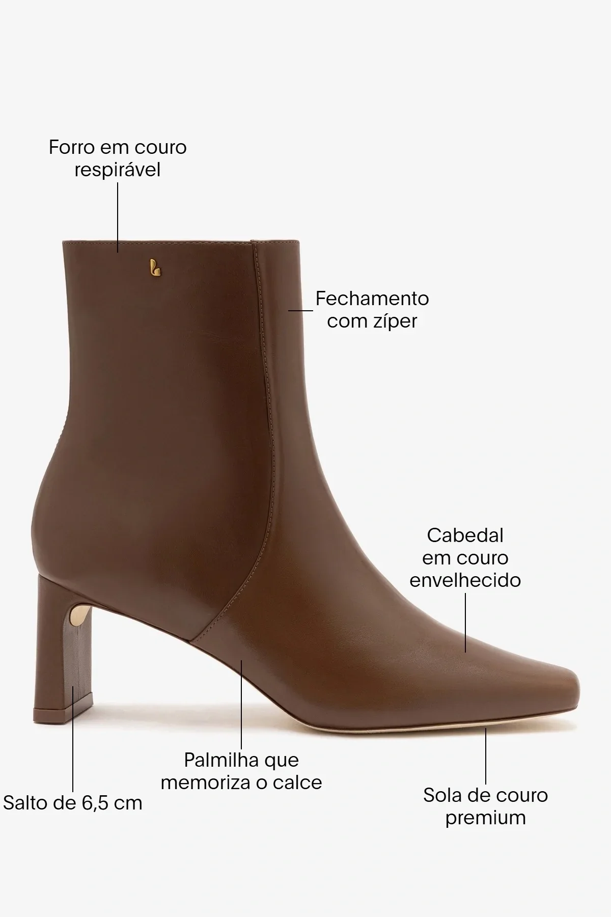 Bota Alexis Couro Marrom - Image 5