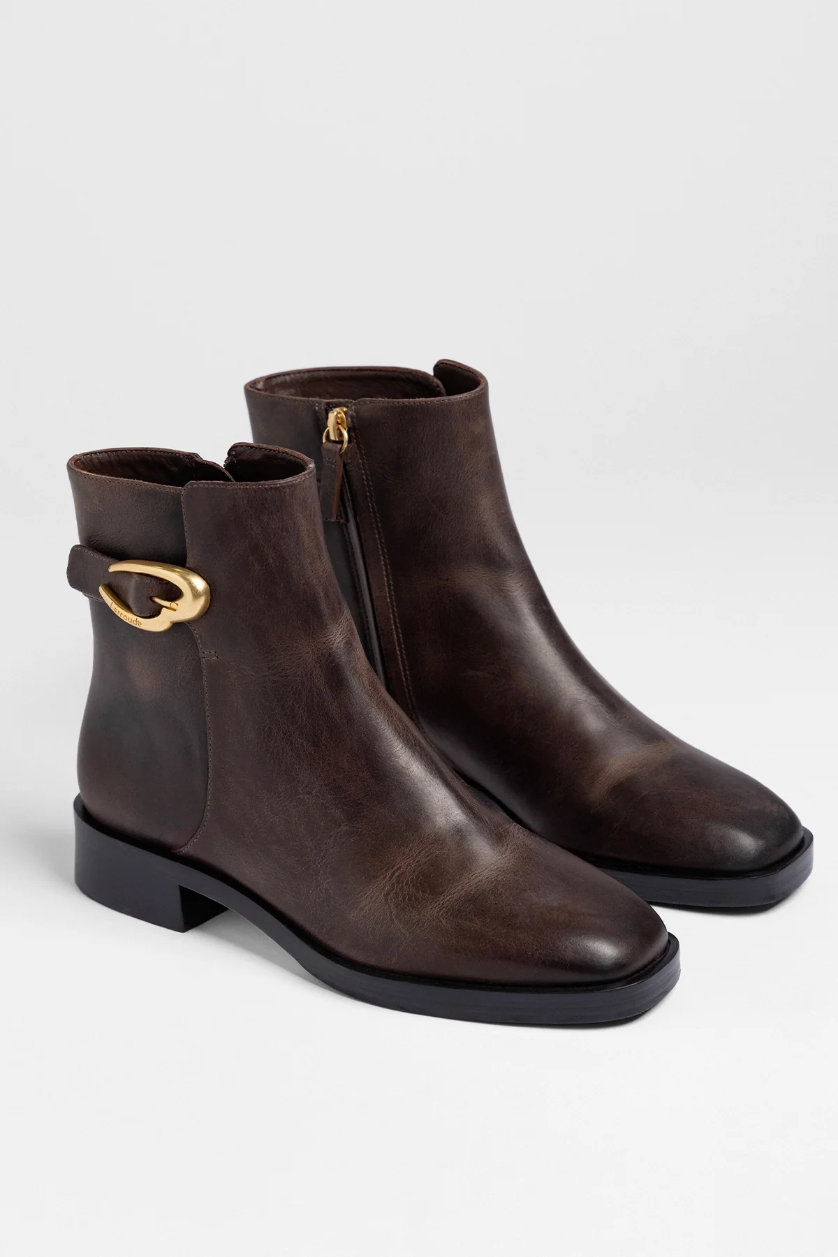 Bota Anne Verona Low Couro Marrom - Image 3