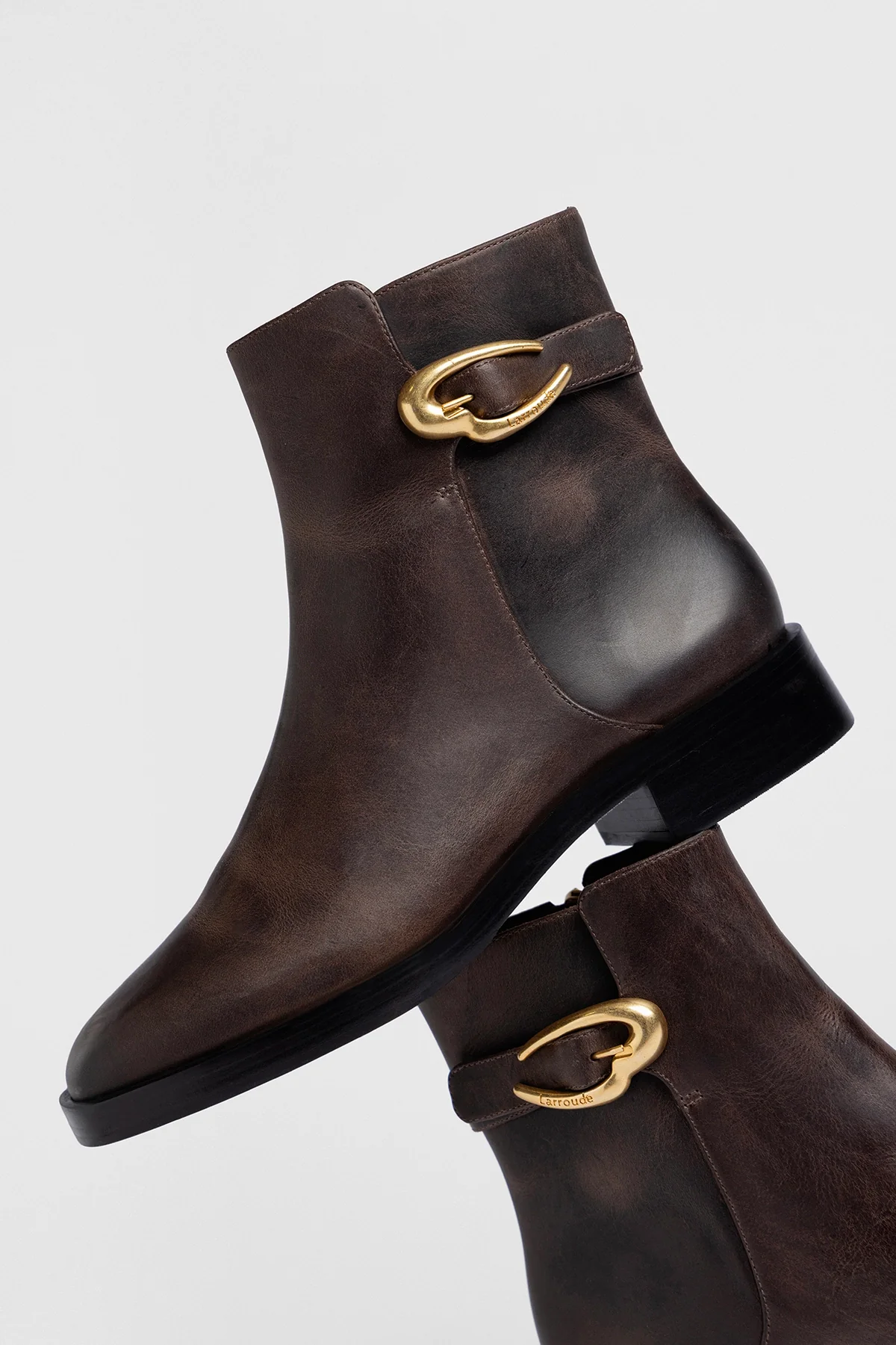 Bota Anne Verona Low Couro Marrom - Image 4