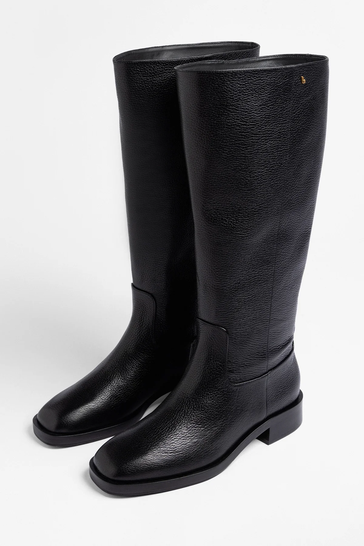 Bota Cano Largo Anne Couro Preto - Image 2
