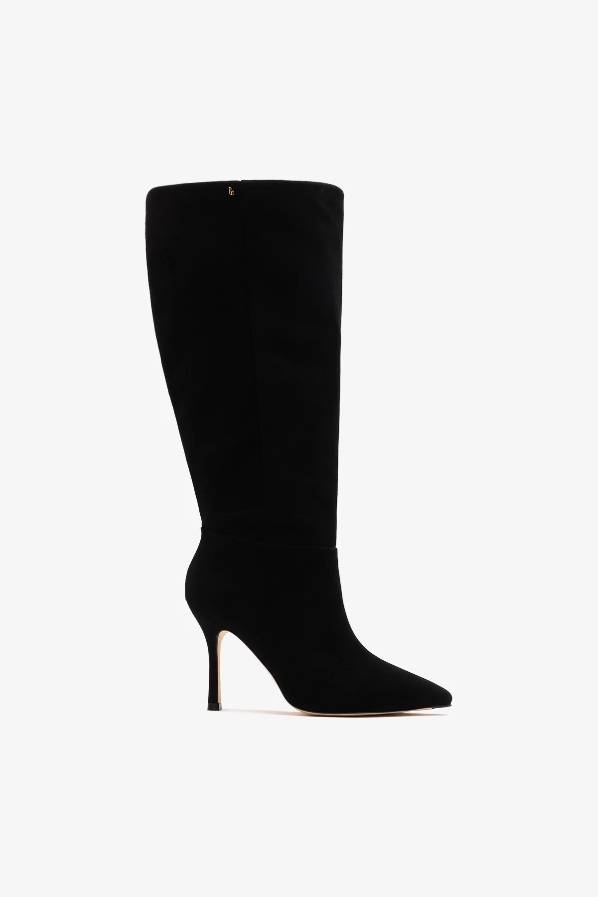 Bota Cano Largo Kate Camurça Preto