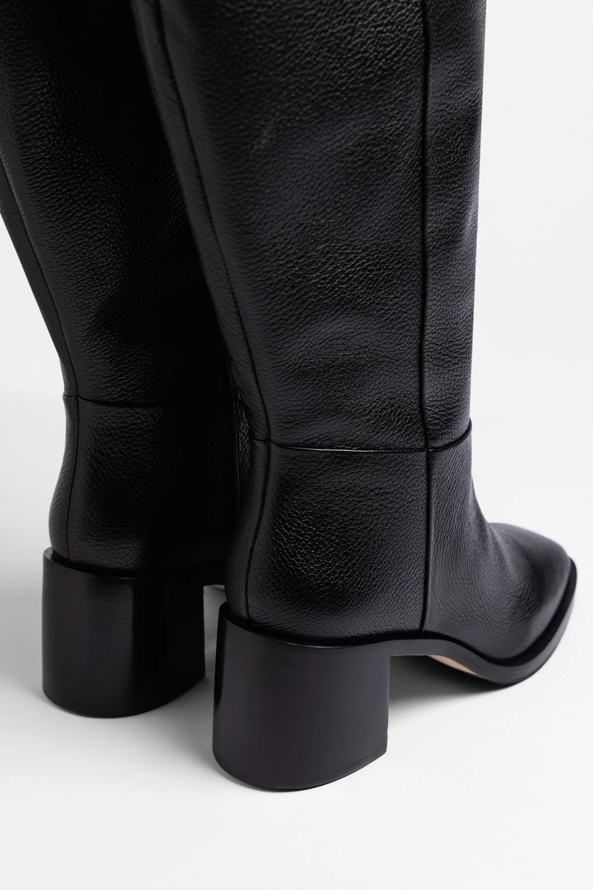 Bota Cano Largo Ricky Couro Preto - Image 4