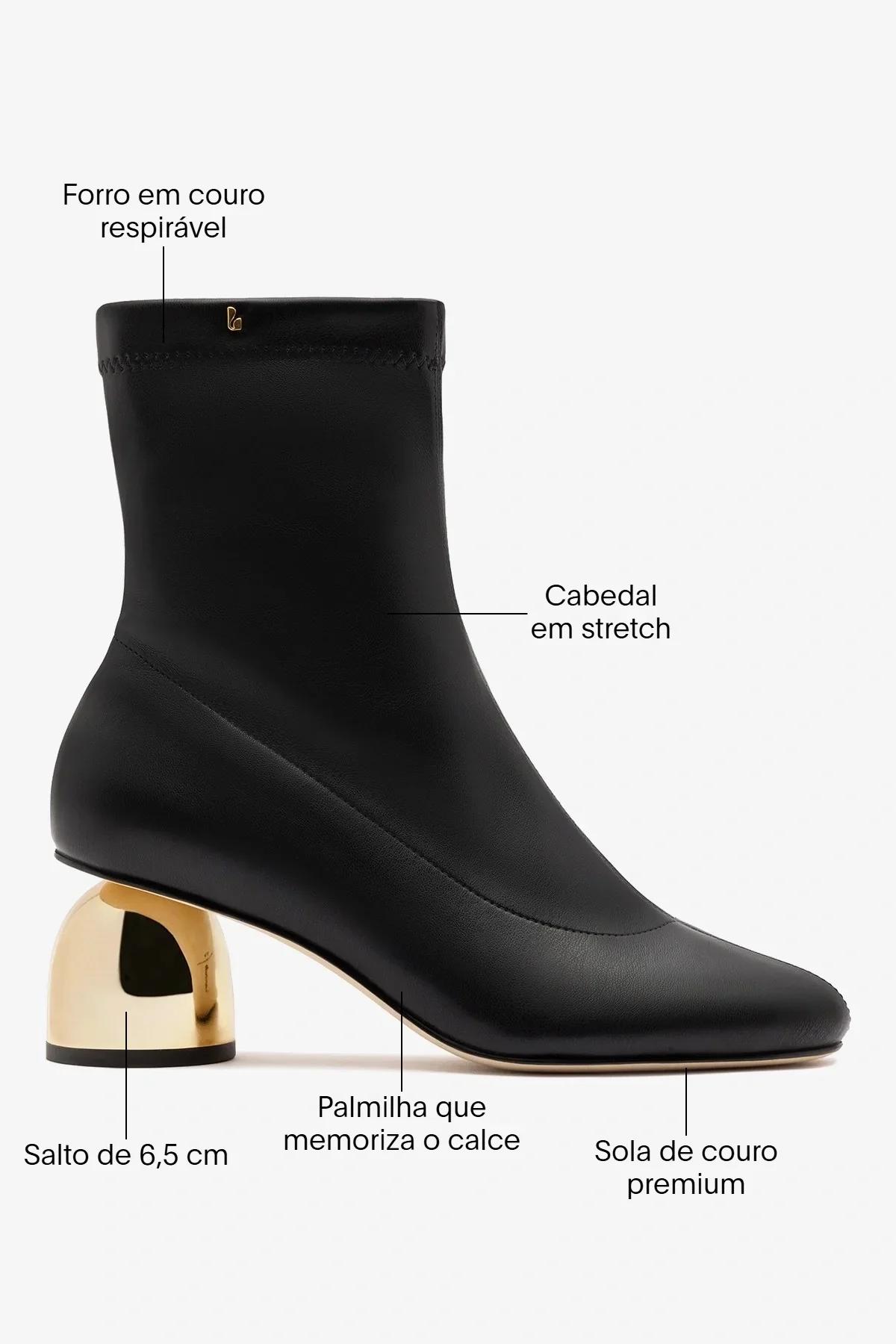 Bota Dew Drop Stretch Preto - Image 6