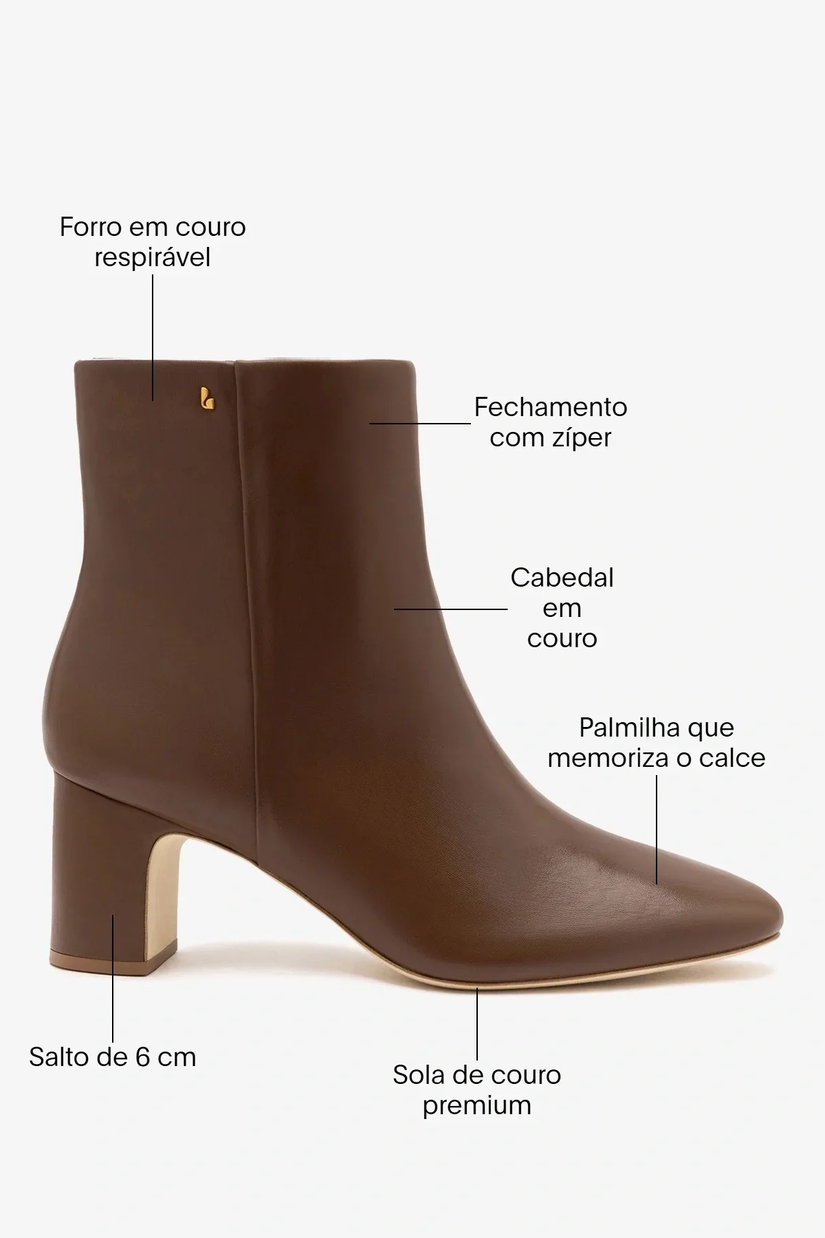 Bota Gloria Couro Marrom - Image 6