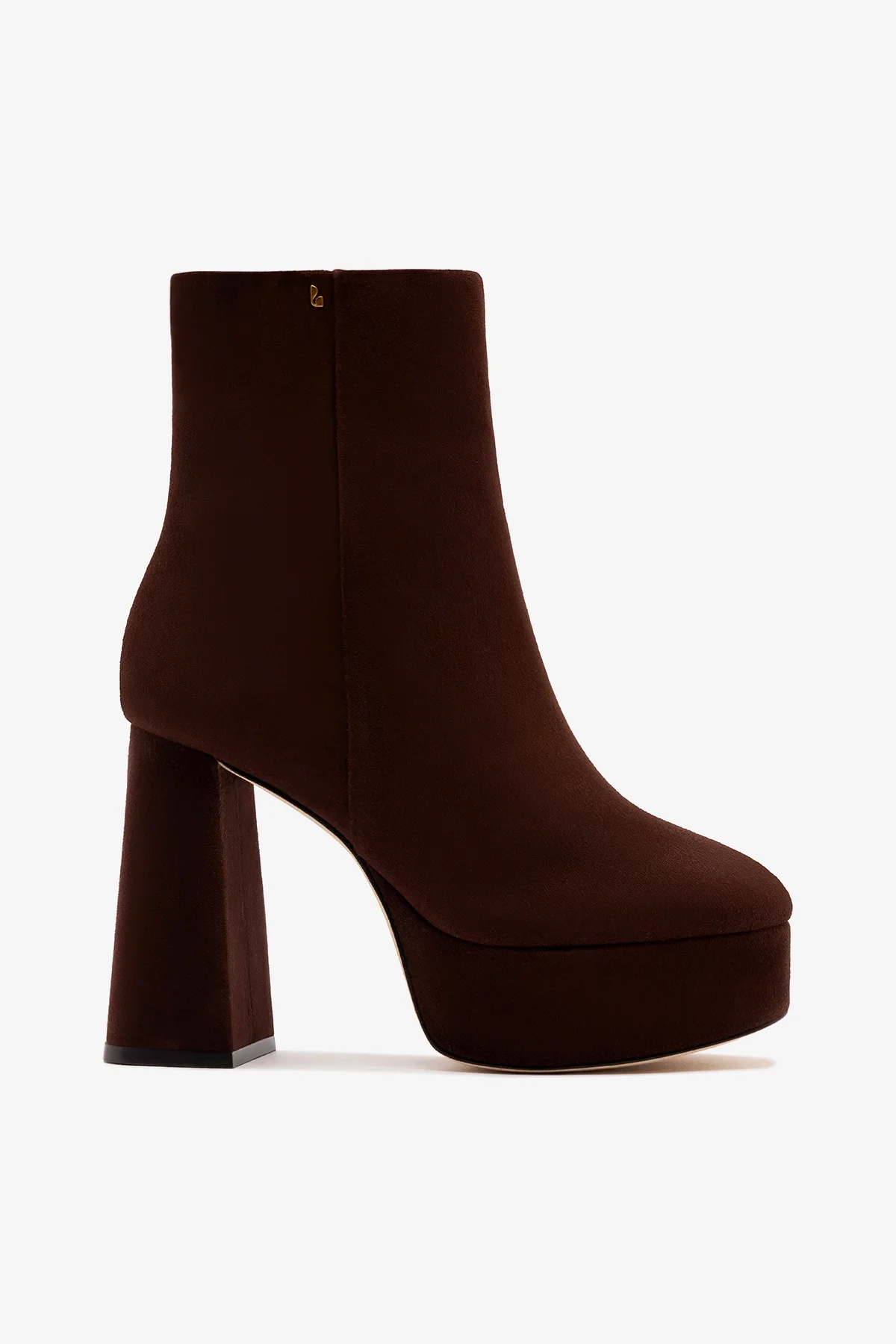 Bota Plataforma Dolly Camurça Marrom