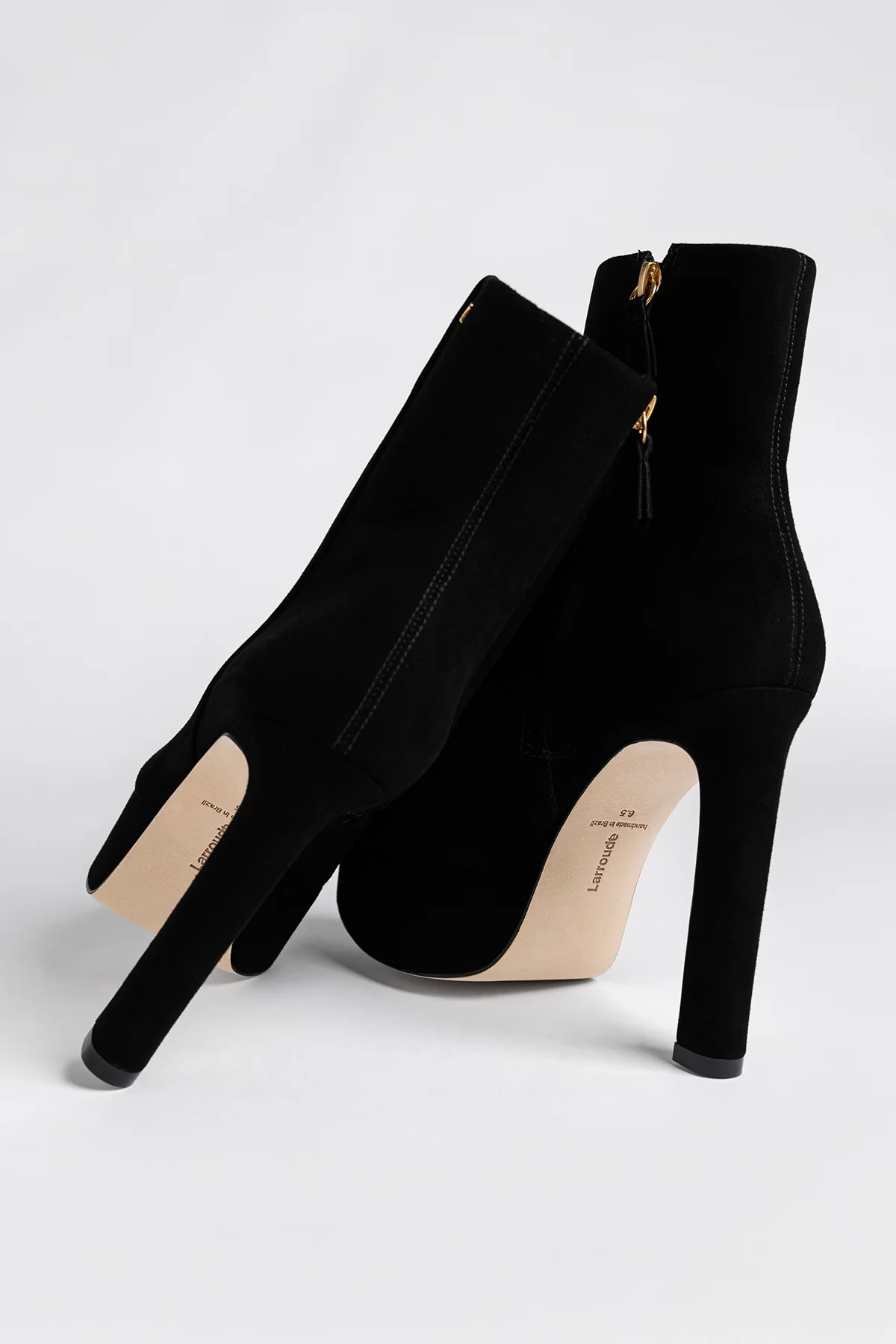 Bota Plataforma Romy Camurça Preto - Image 5