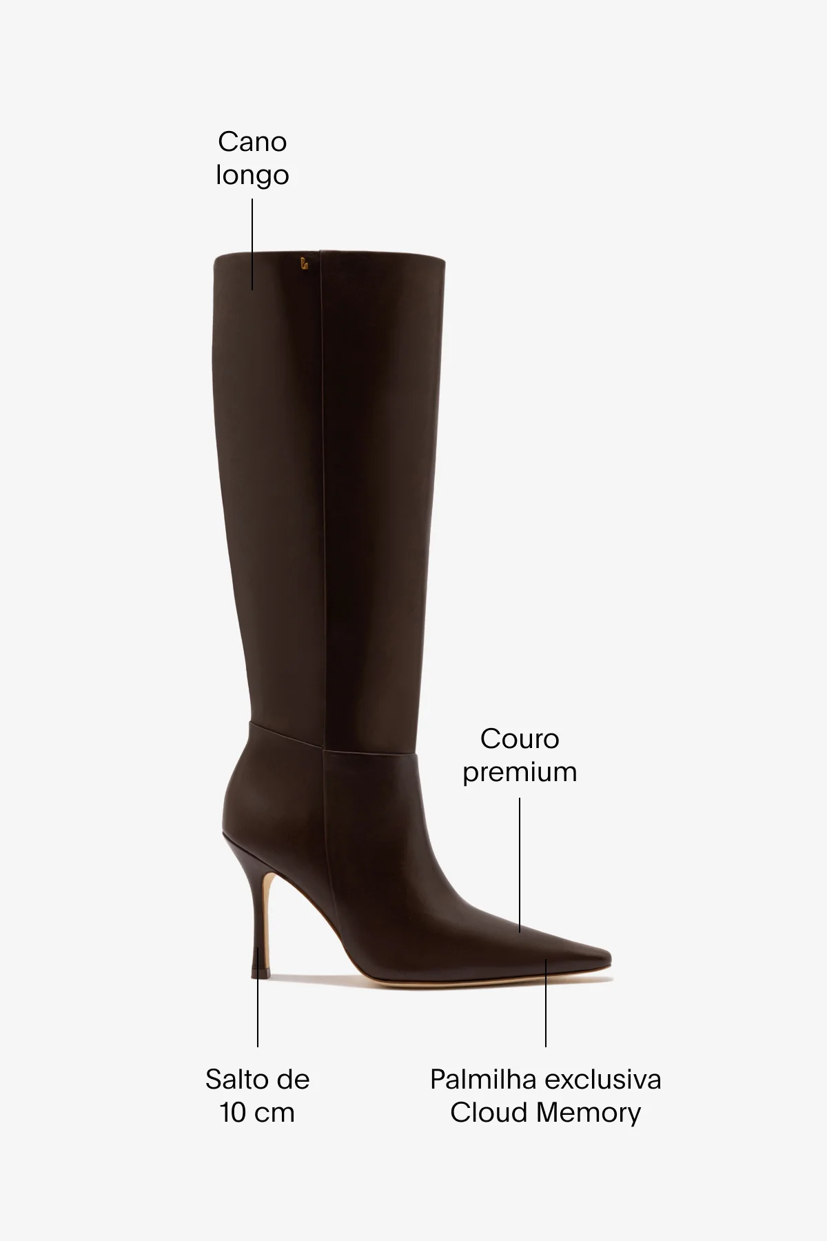 Bota Carine Couro Marrom - Image 5