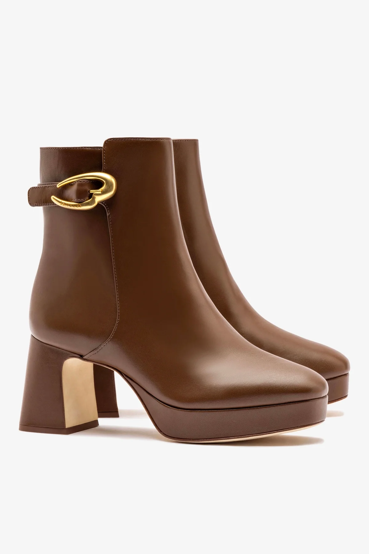 Bota Plataforma Dolly Verona Low Couro Marrom - Image 3