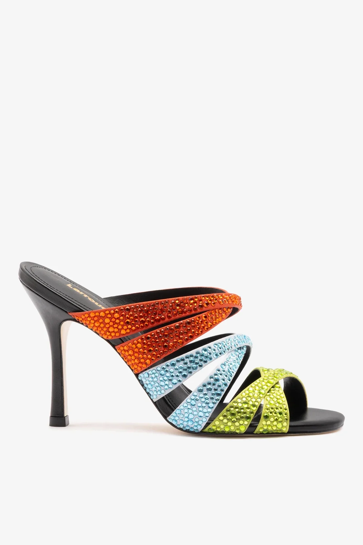 Mule Sophia Crystal Cetim Multicor