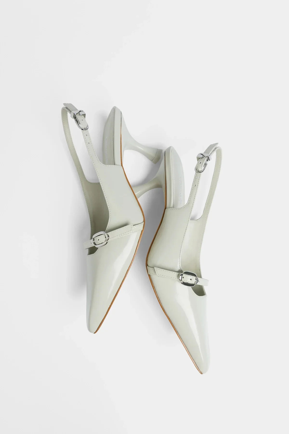 Slingback Ines Couro Cinza - Image 5