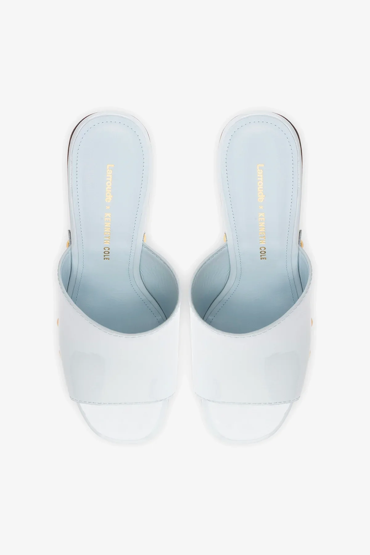 Larroudé x Kenneth Cole: Mule Couro Verniz Azul - Image 5