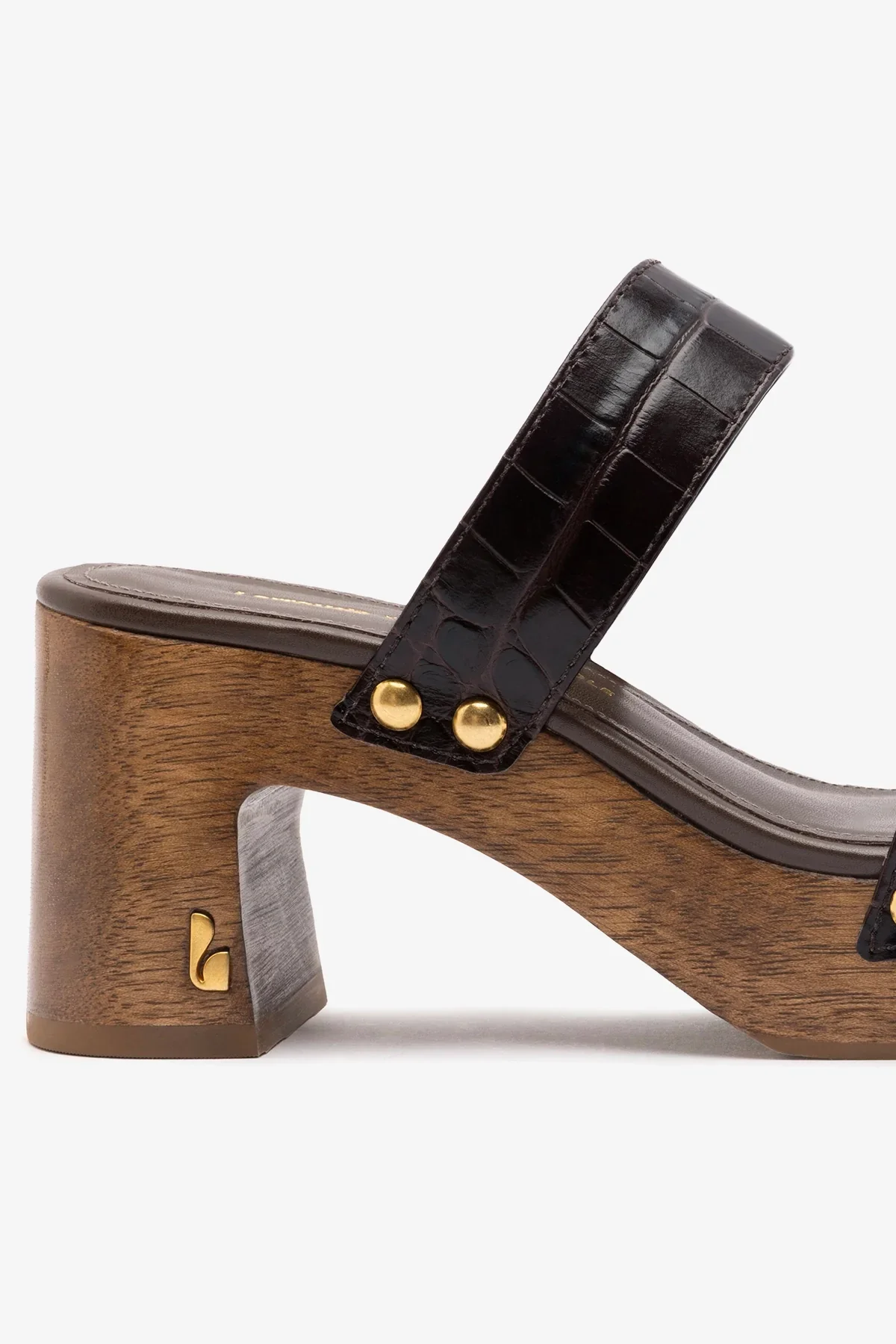 Larroudé x Kenneth Cole: Mule Couro Croco Marrom - Image 4