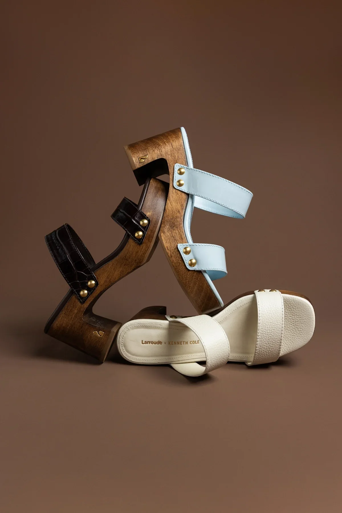 Larroudé x Kenneth Cole: Mule Couro Verniz Azul - Image 6