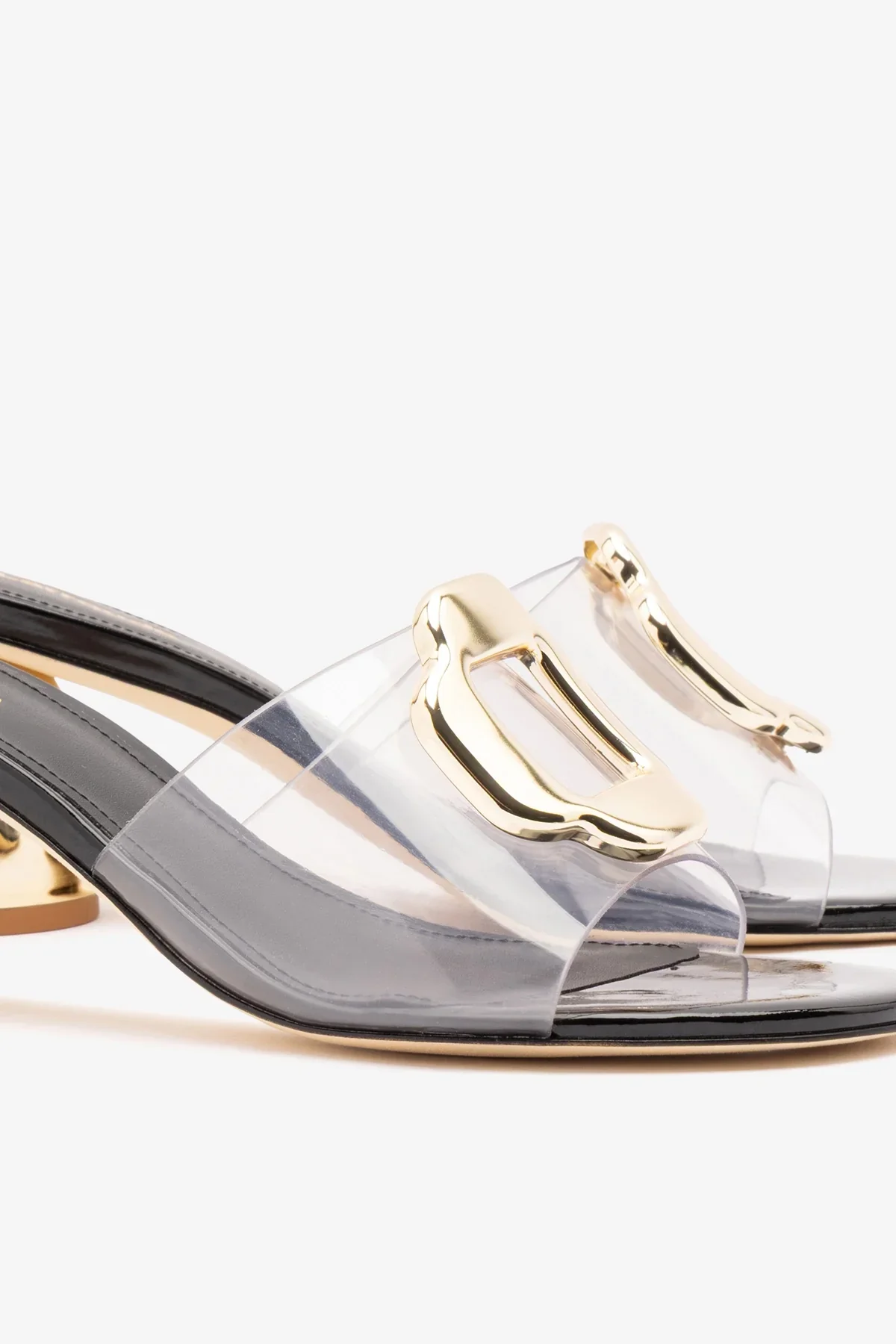 Mule Margherita Clear Couro Verniz Preto - Image 4