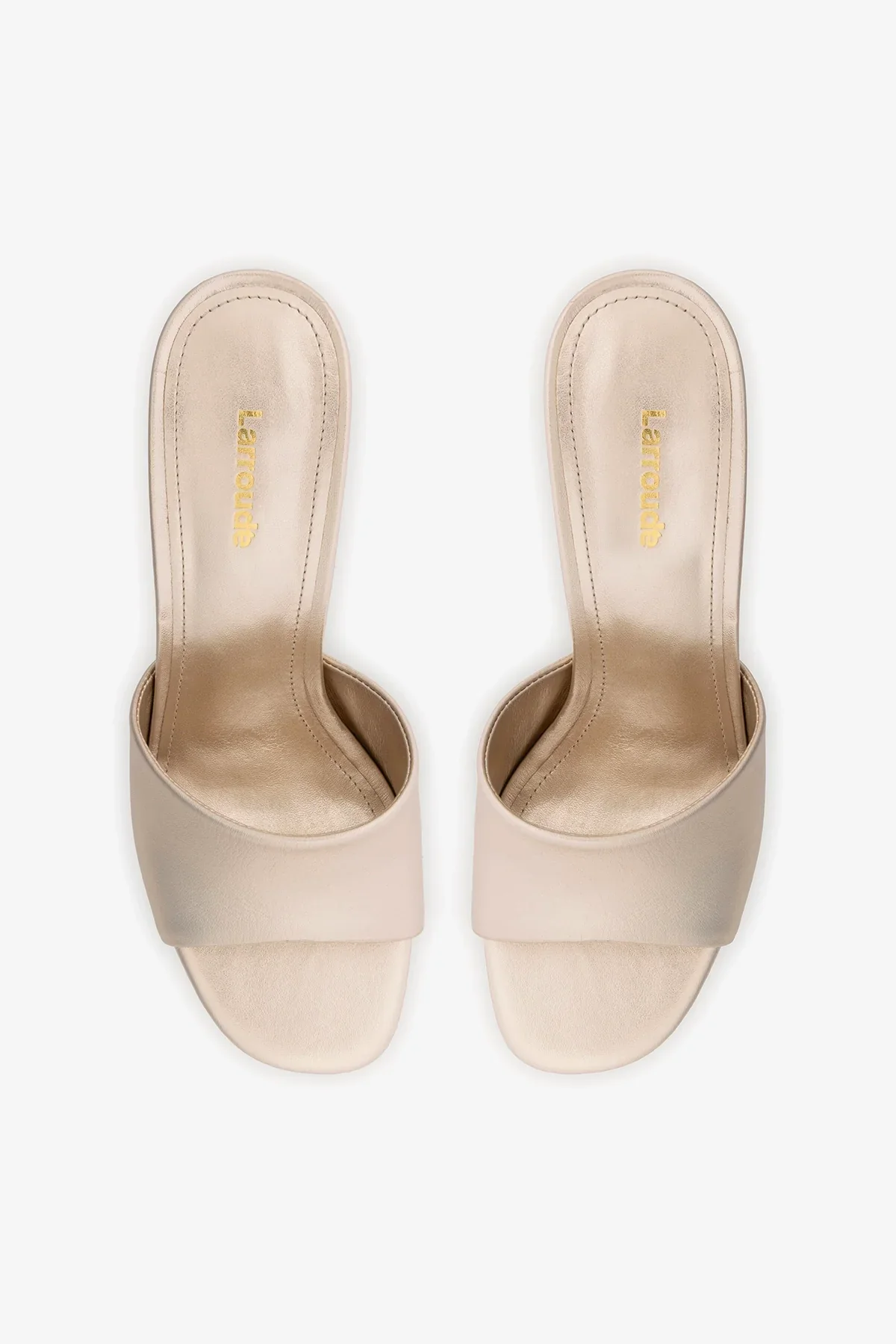 Mule Plataforma Dolly Couro Champagne - Image 6