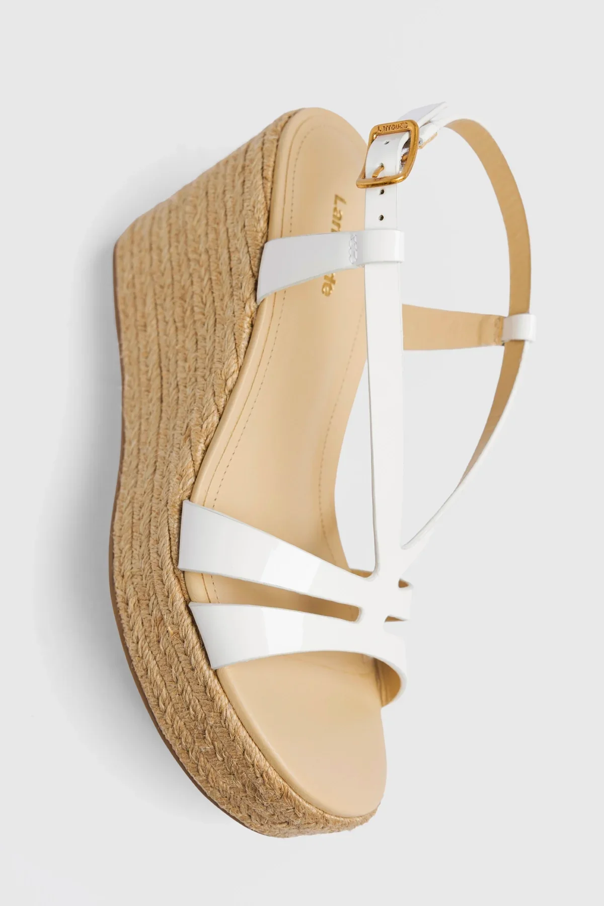 Sandália Espadrille Daphne Couro Verniz Branco - Image 6