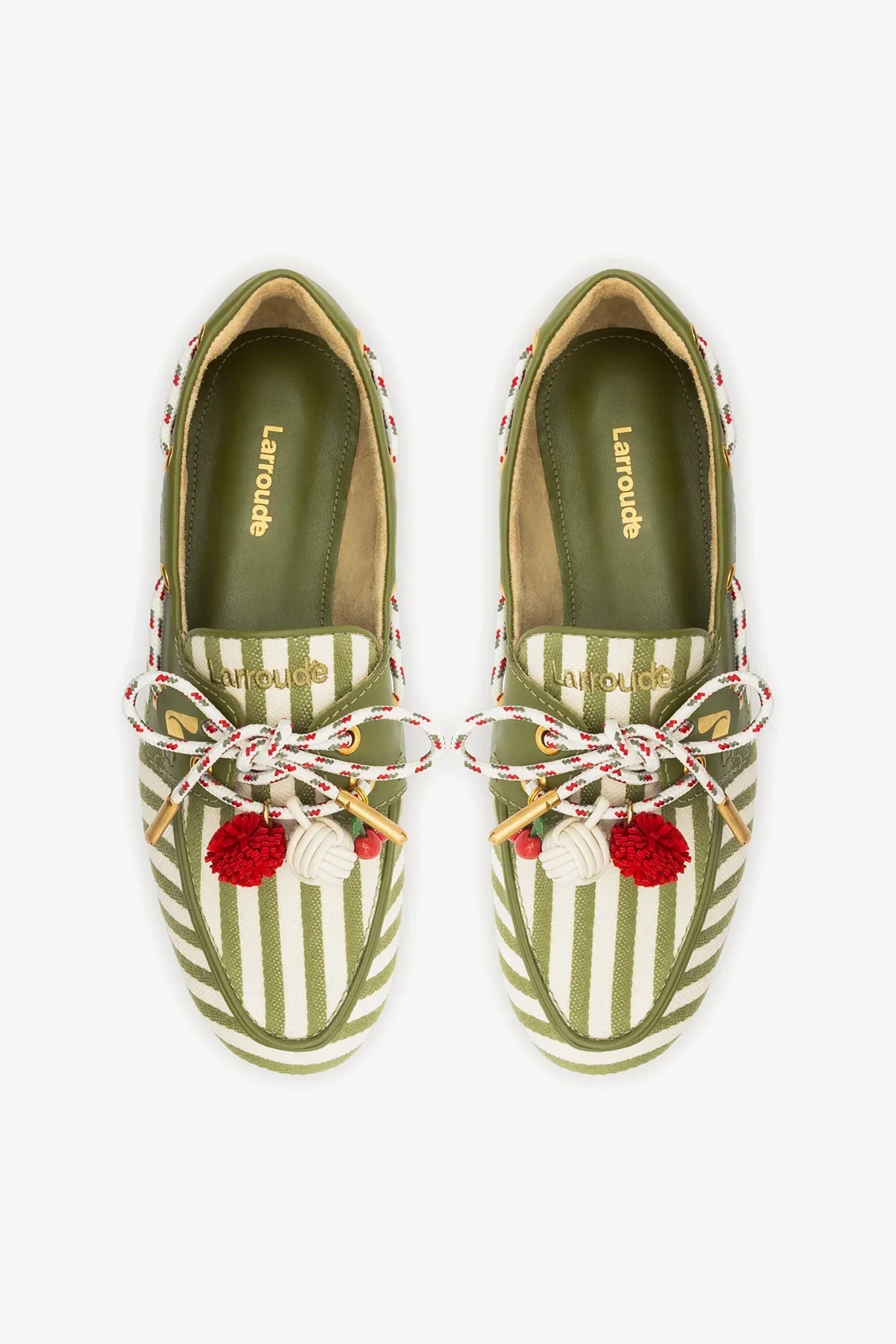 Mocassim Boat Shoe Cyprus Lona Listrada Verde - Image 6