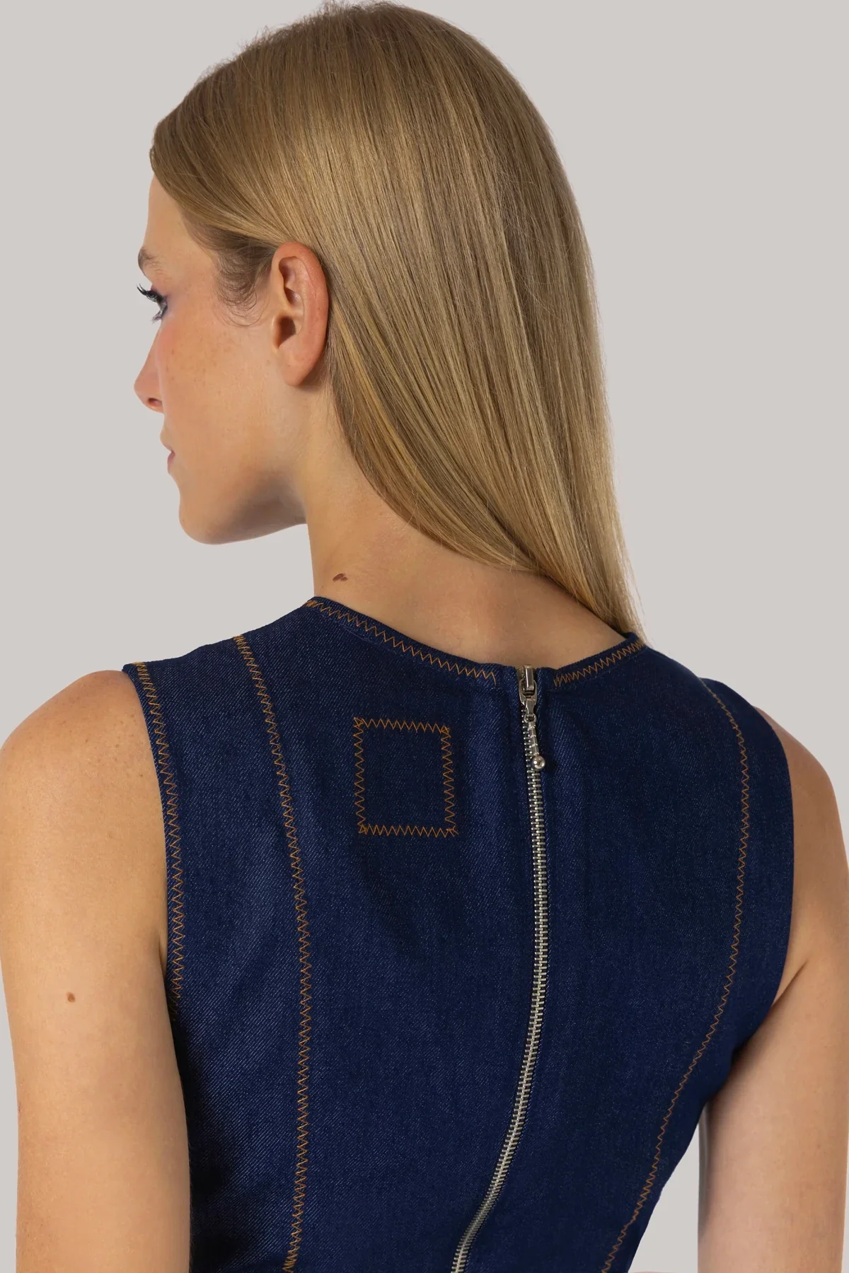 Vestido Sarah Jeans Azul - Image 3