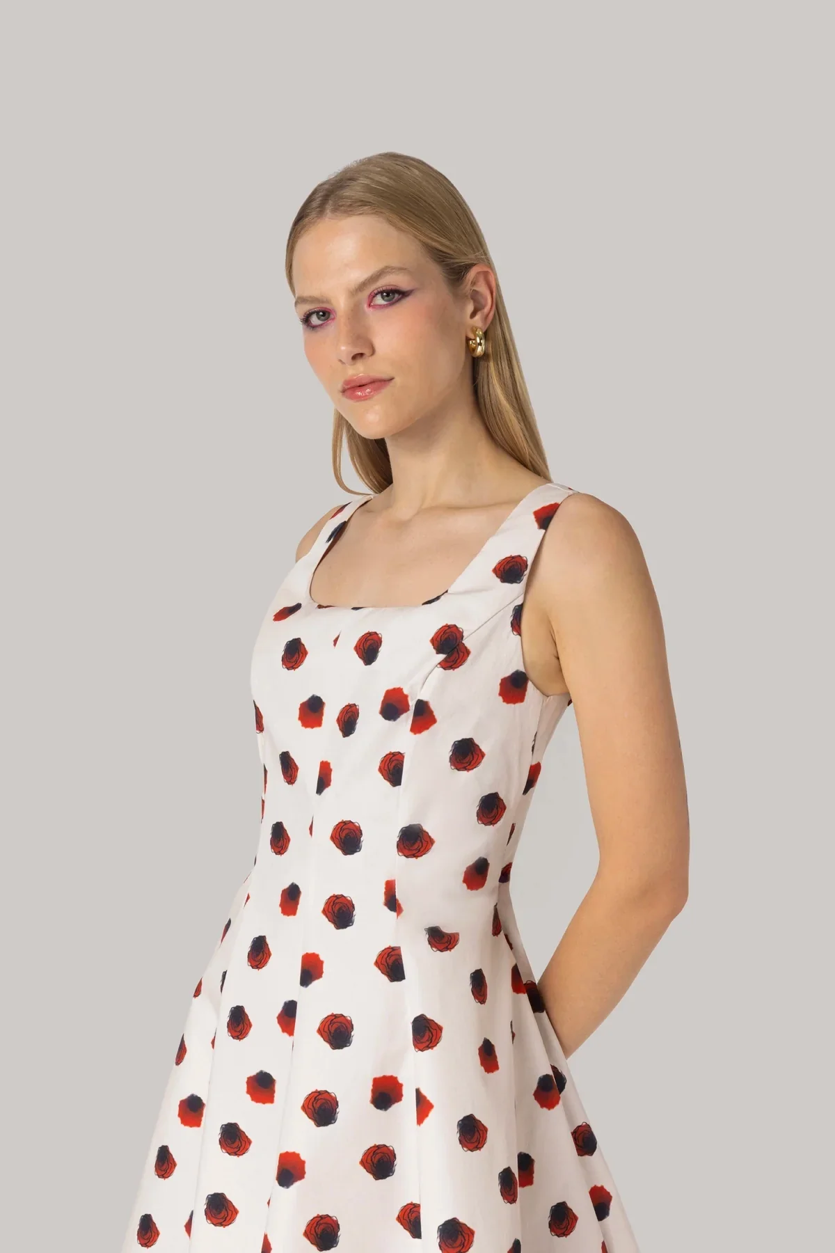 Vestido Sophia Algodão Floral Branco - Image 3
