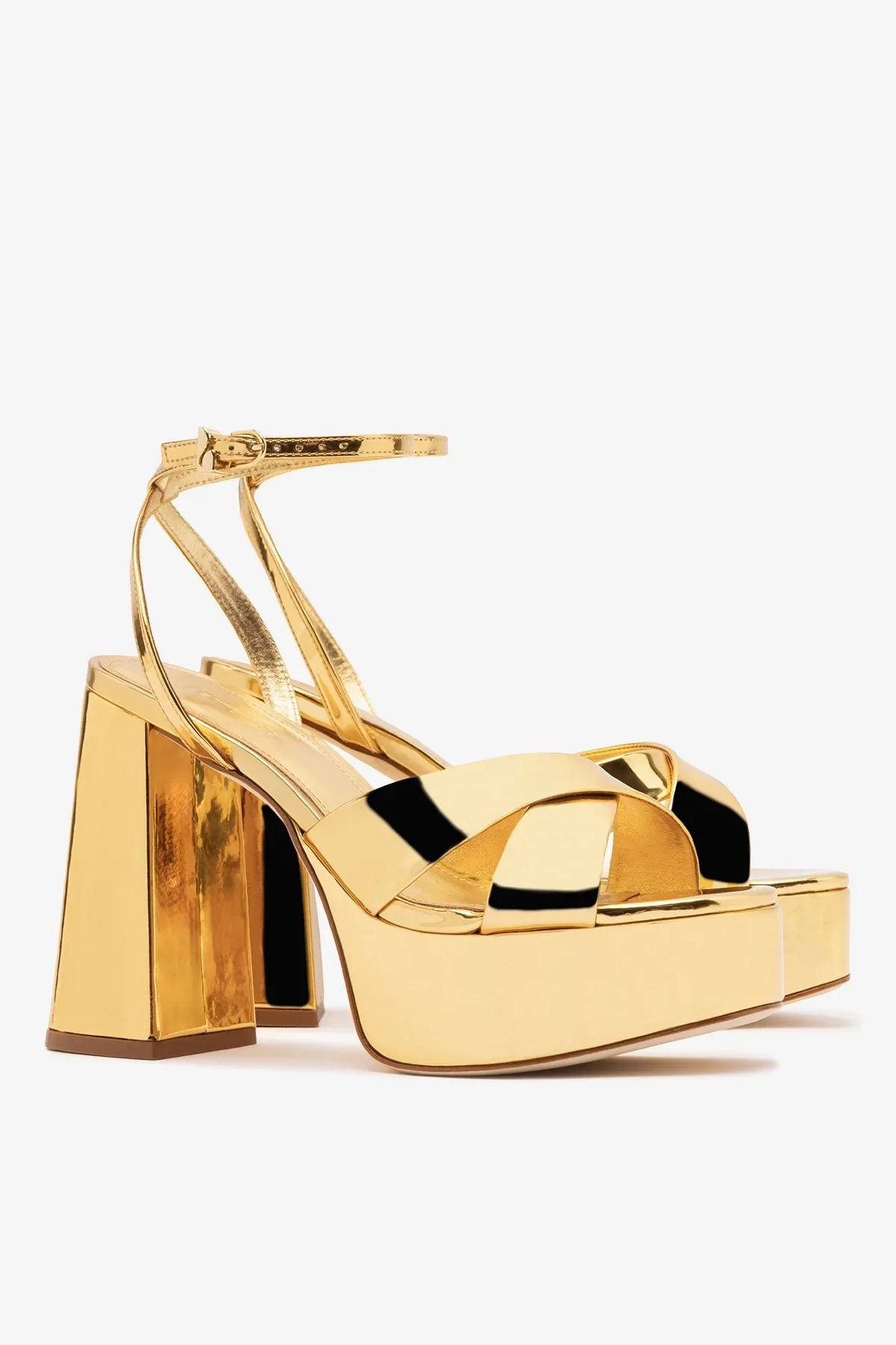 Sandália Plataforma Dolly X Espelhado Dourado - Image 3