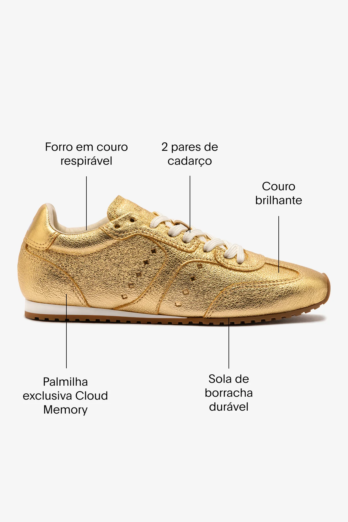 Tênis Stella Couro Dourado - Image 6