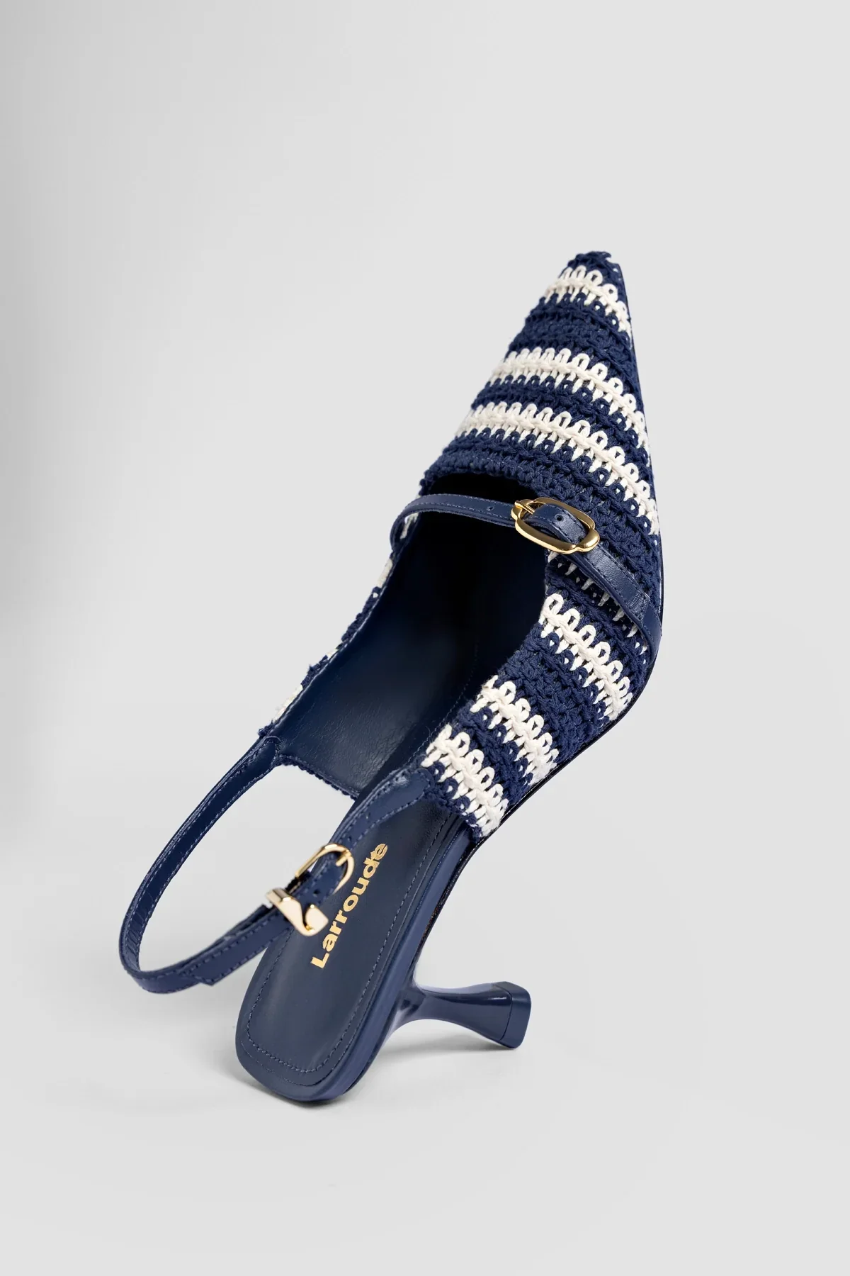 Slingback Ines Crochê Listrado Azul - Image 2