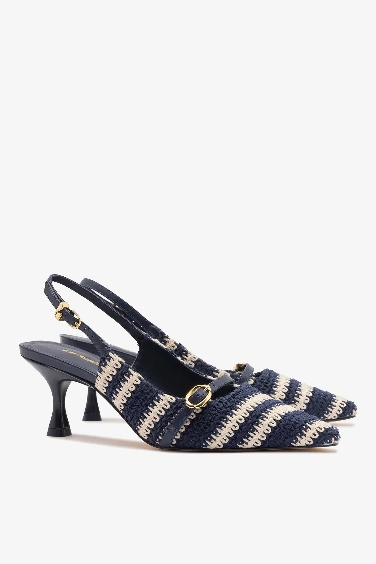Slingback Ines Crochê Listrado Azul - Image 3