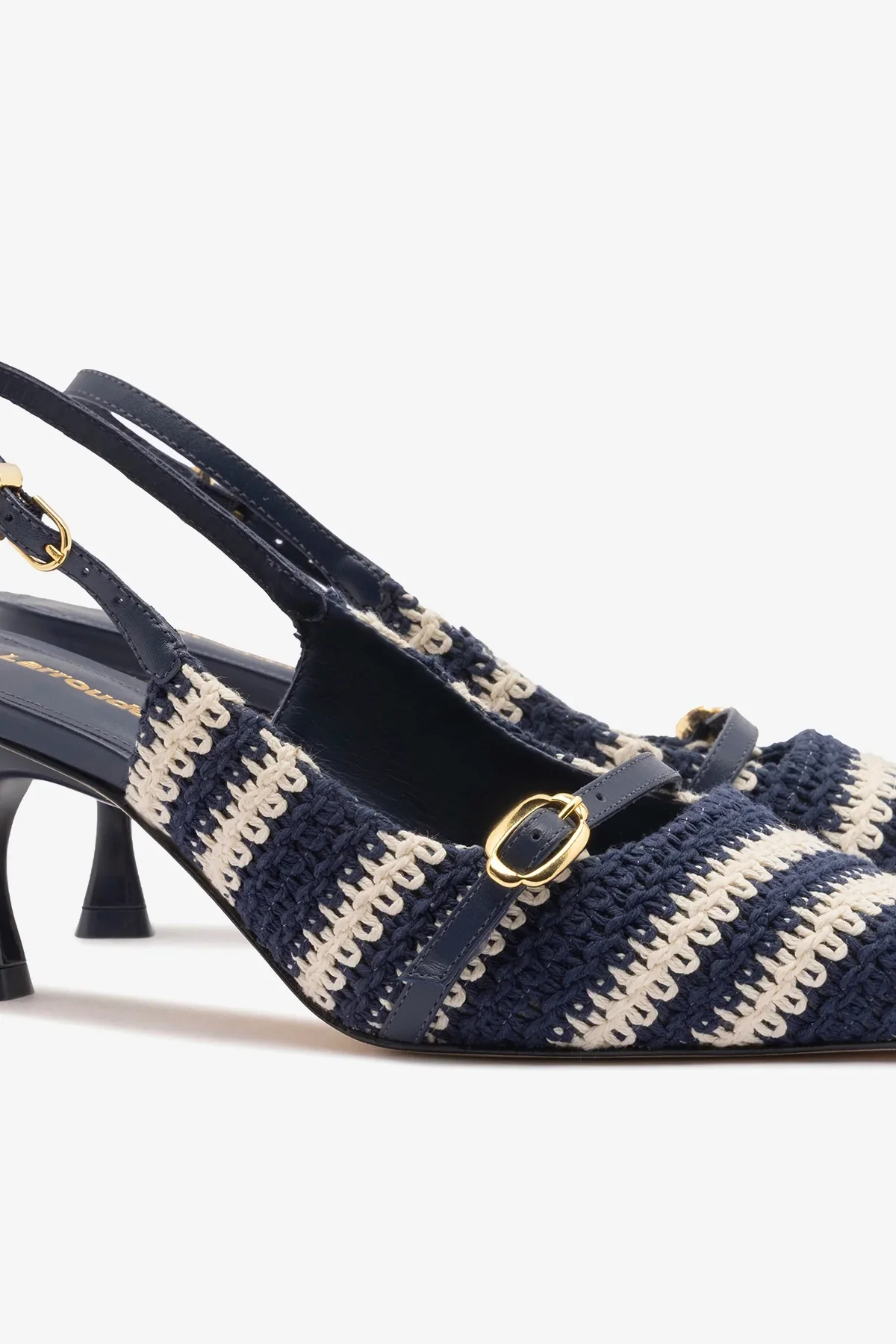 Slingback Ines Crochê Listrado Azul - Image 5
