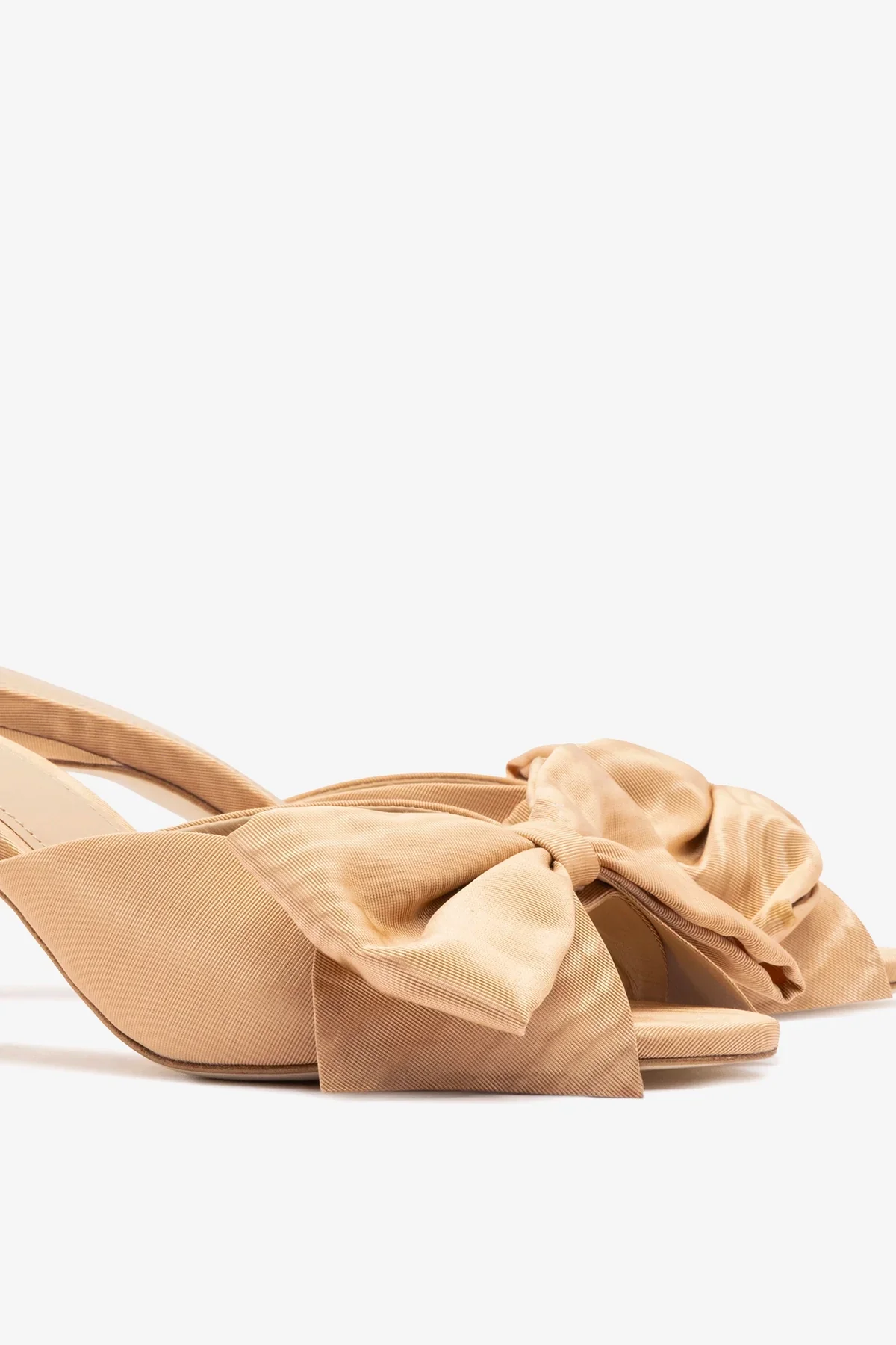 Mule Peep Toe Elle Seda Bege - Image 4