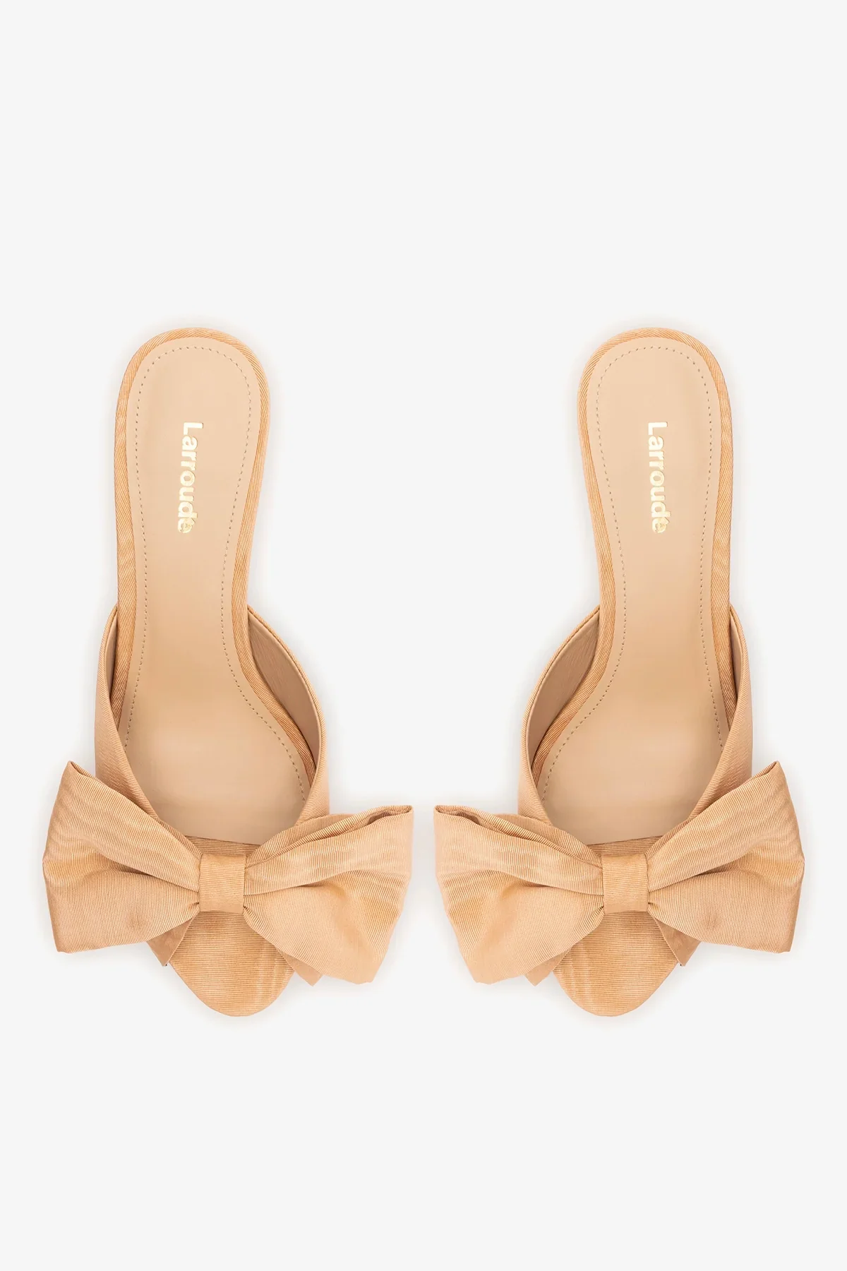 Mule Peep Toe Elle Seda Bege - Image 7