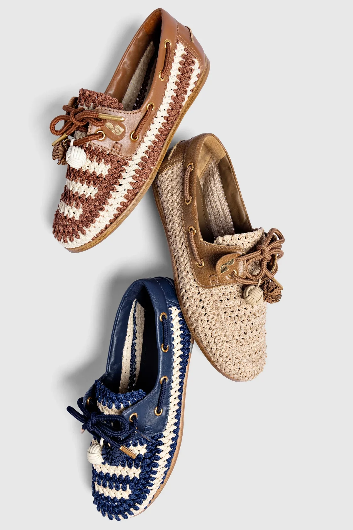 Mocassim Boat Shoe Cyprus Crochê e Couro Azul - Image 6