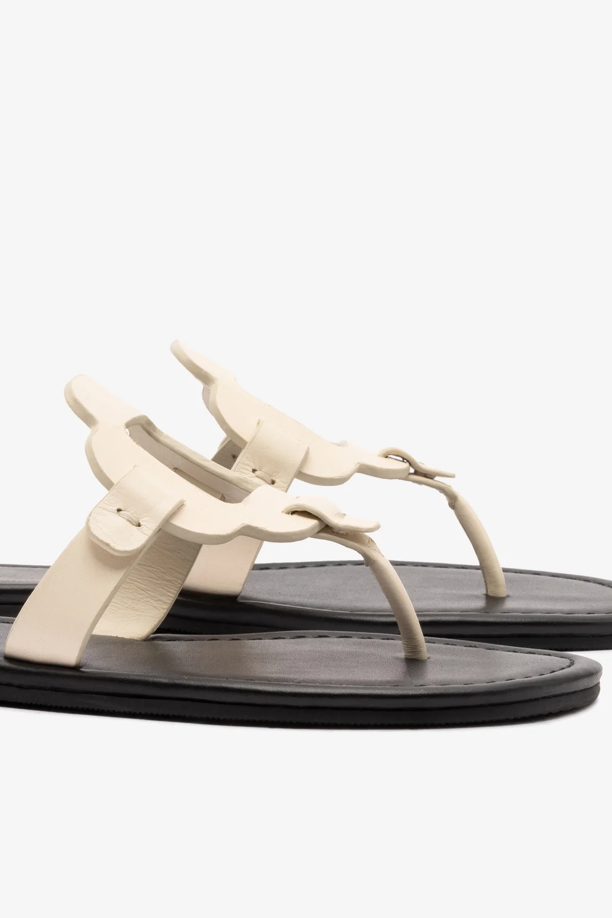 Sandália Flat Margherita Couro Off White - Image 5