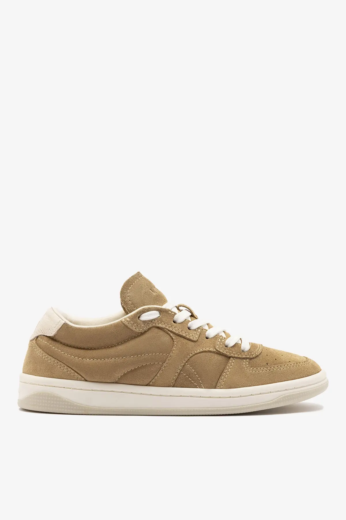 Tênis George Camurça Caramelo e Couro Off White