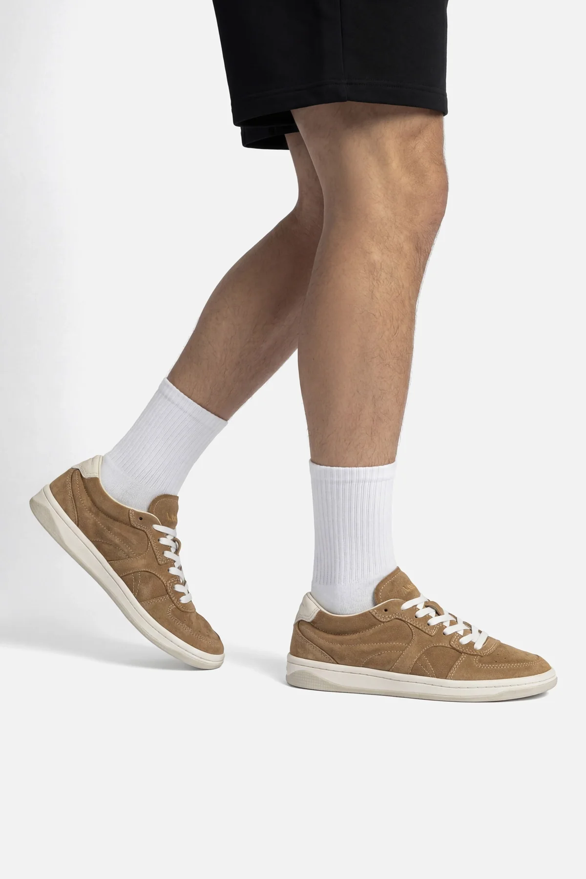 Tênis George Camurça Caramelo e Couro Off White - Image 2