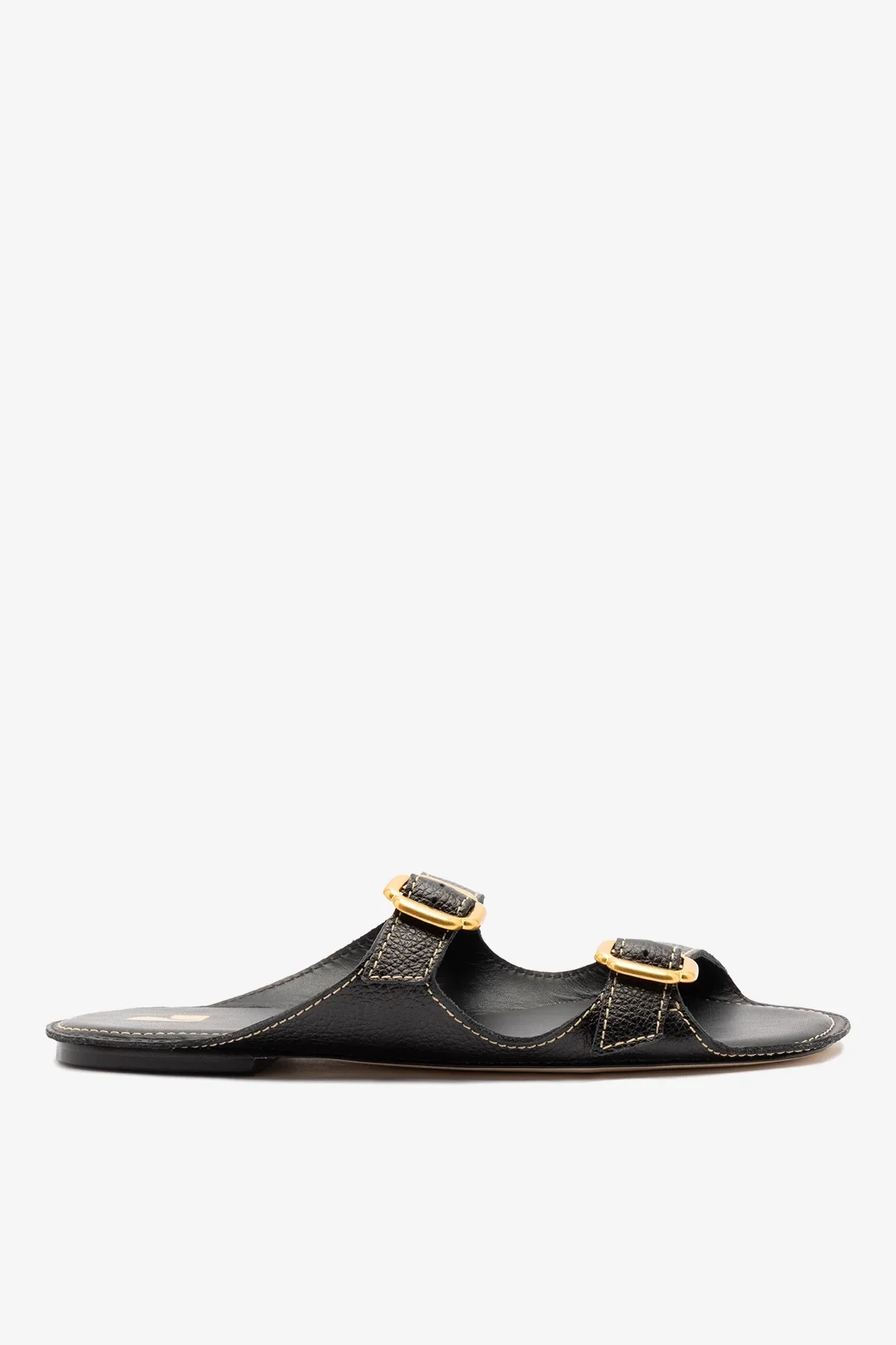 Flat Amalfi Couro Preto