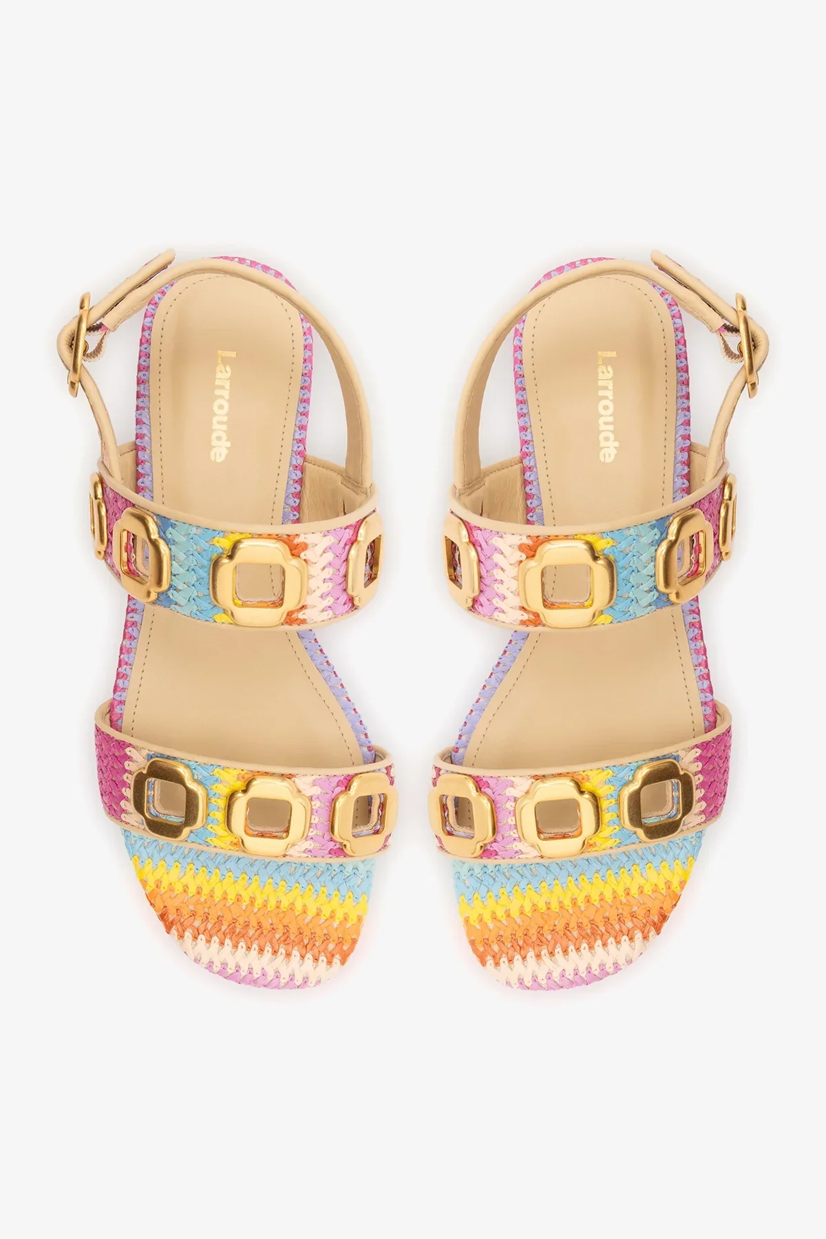 Sandália Flat Milan Ráfia Multicor - Image 7