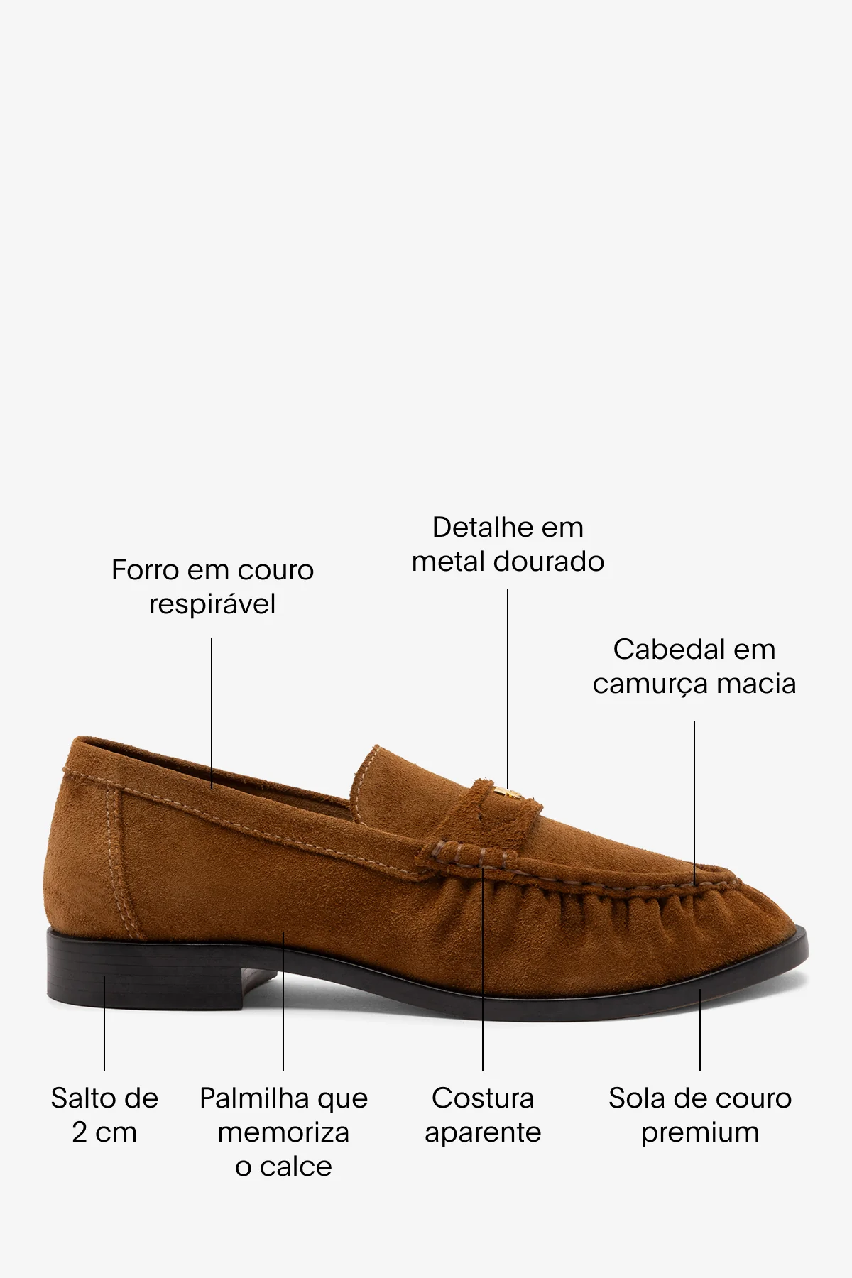 Mocassim Suki Soft Camurça Marrom - Image 6