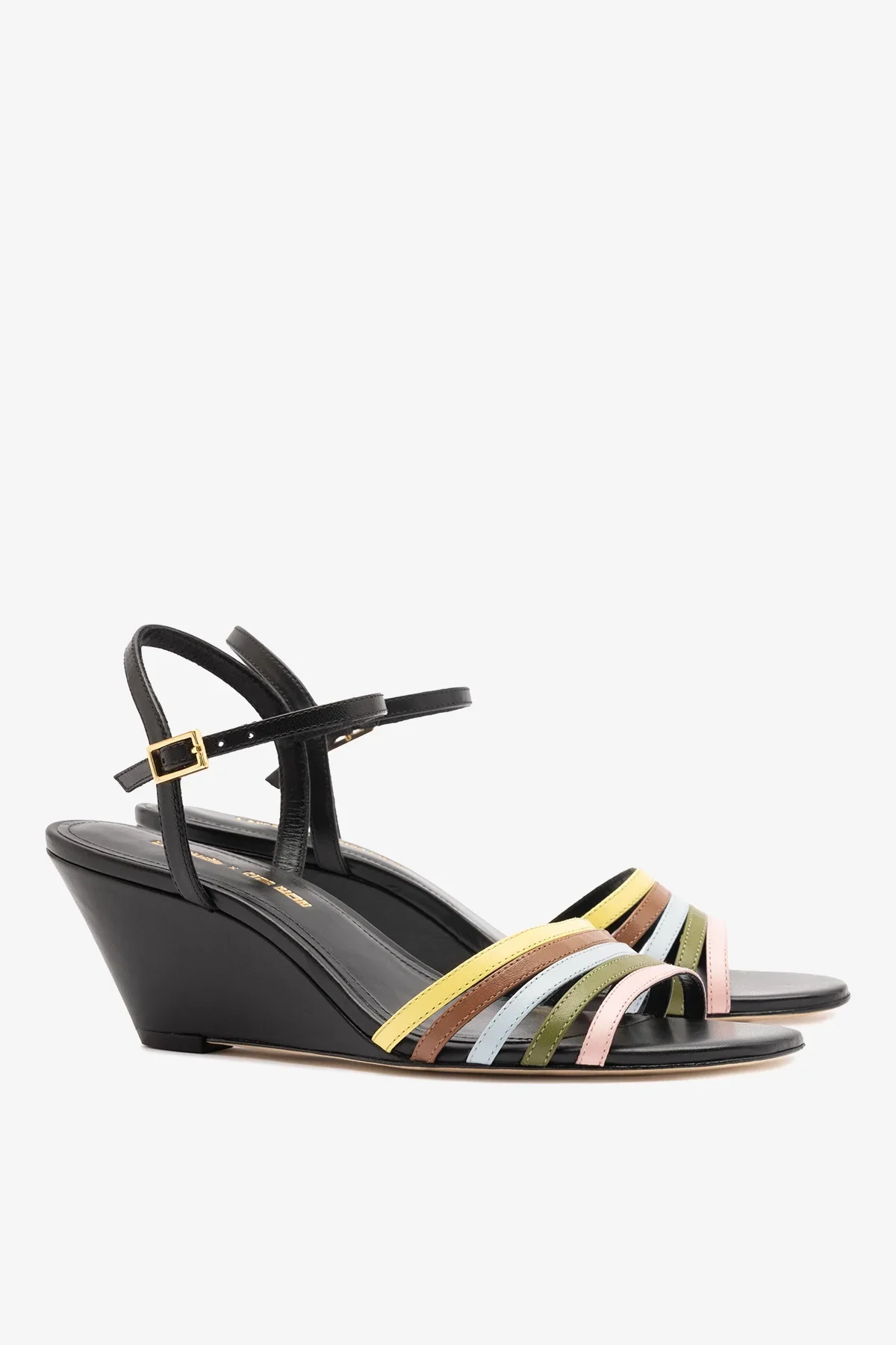 Larroudé x Ciao Lucia: Sandália Anabela Daiana Couro Preto - Image 3