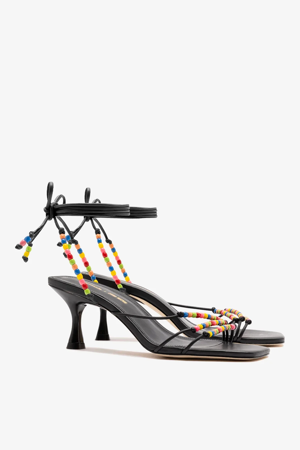 Larroudé x Ciao Lucia: Sandália Eloisa Couro Preto - Image 3