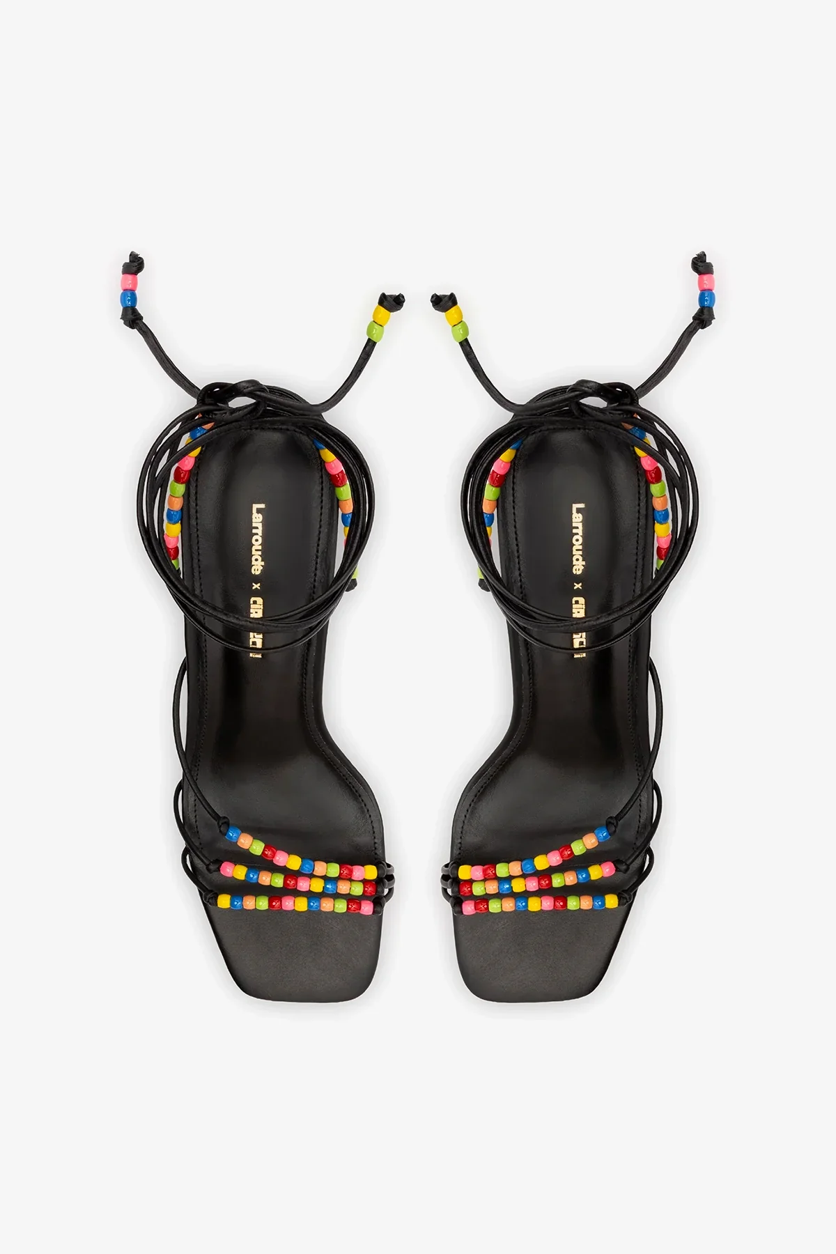 Larroudé x Ciao Lucia: Sandália Eloisa Couro Preto - Image 6