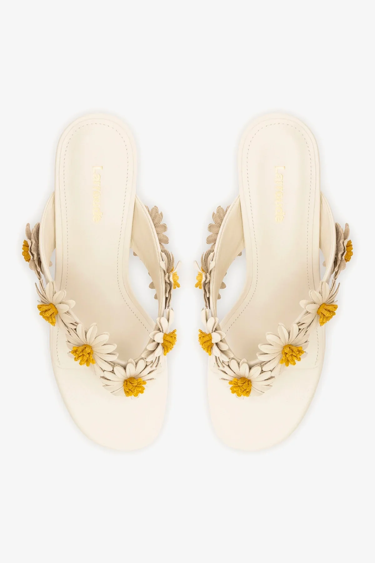 Mule Fiore Couro Off White - Image 7