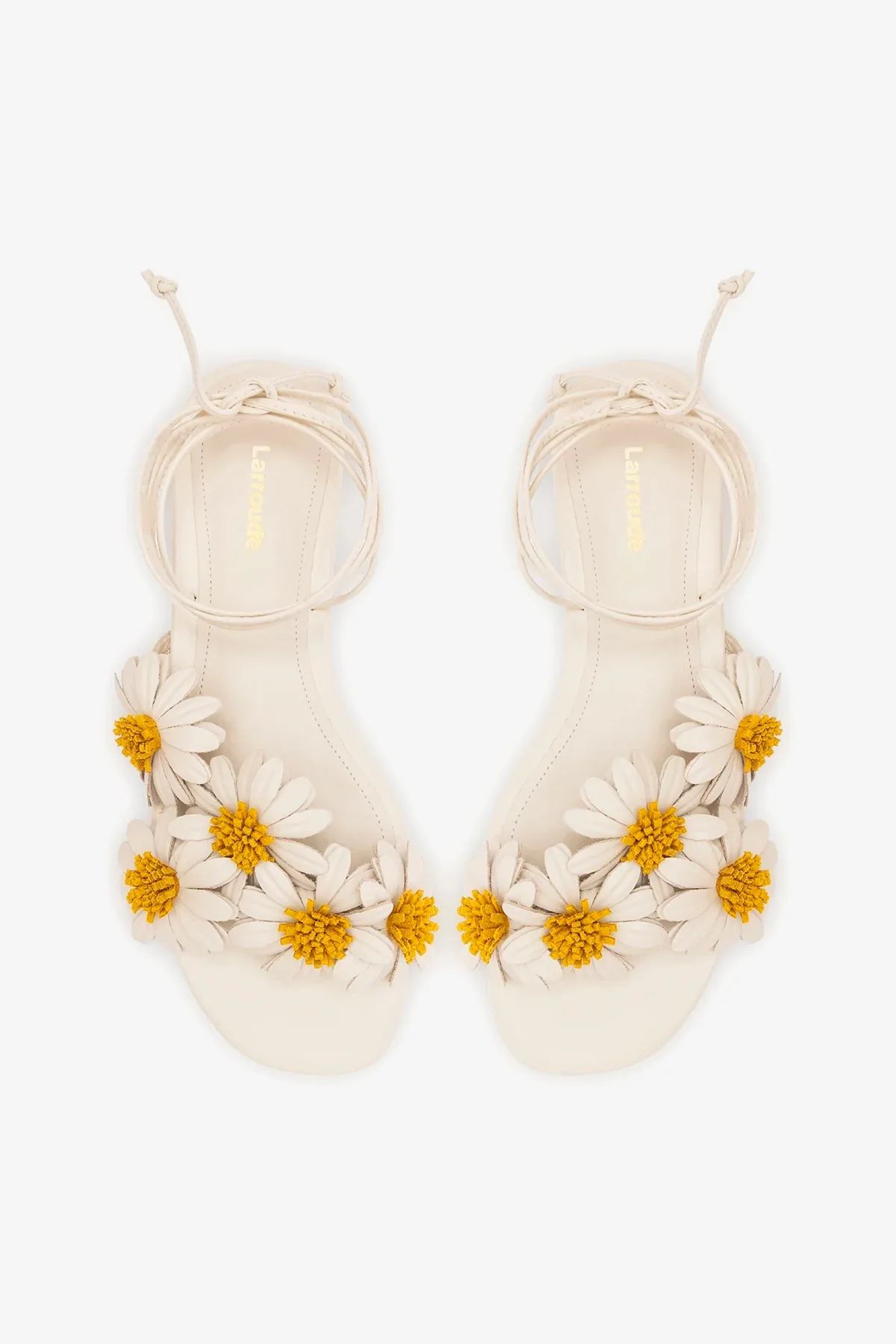 Sandália Flat Fiore Couro Off White - Image 7