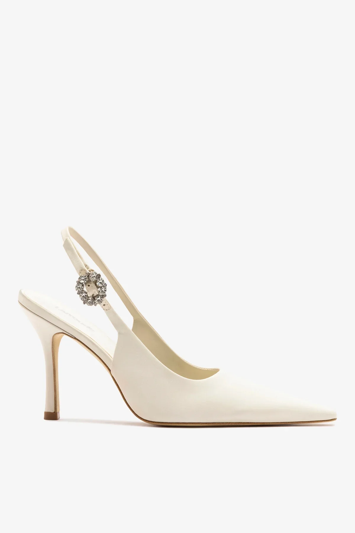 Slingback Carine Cetim Branco