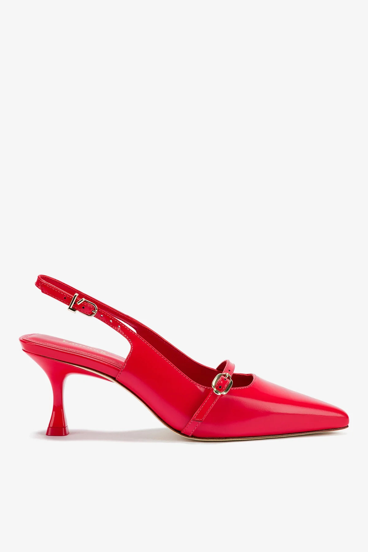Slingback Ines Couro Vermelho