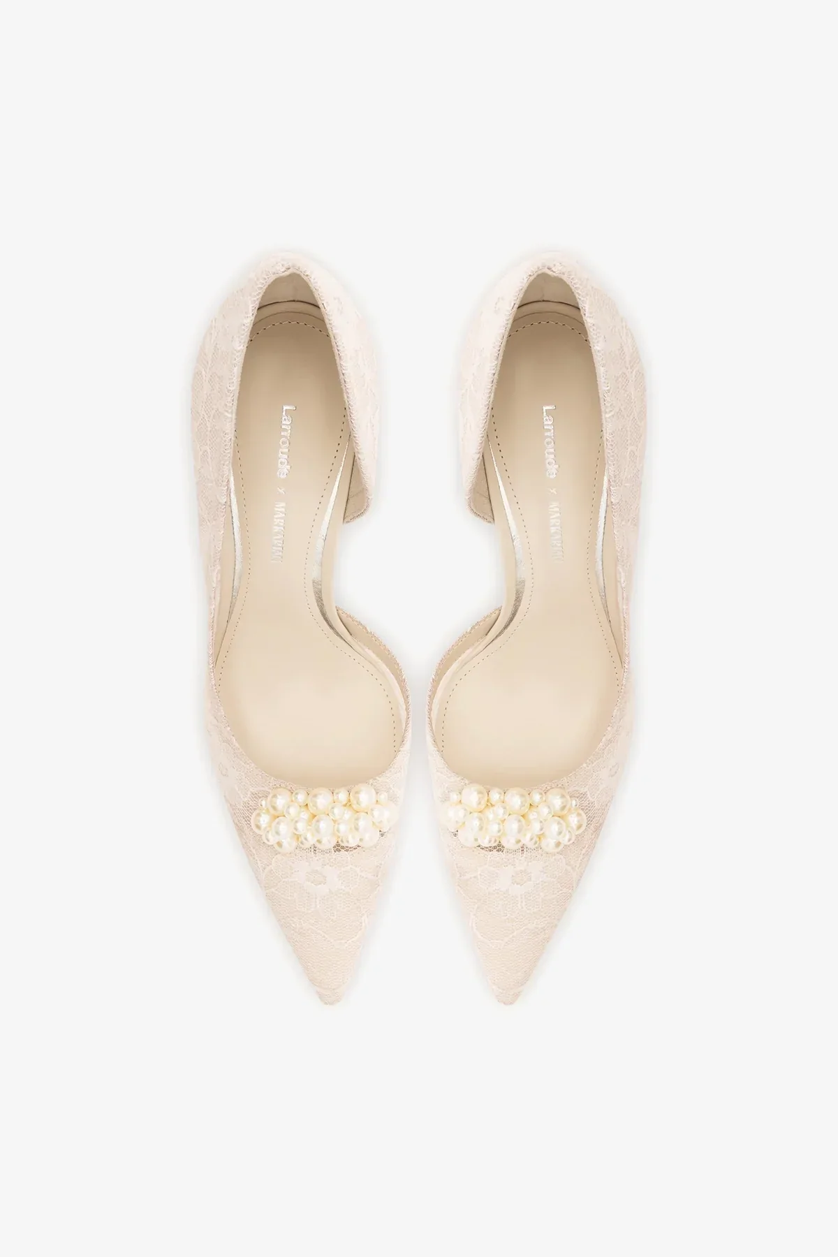 Larroudé x Markarian: Scarpin D'Orsay Renda Branco - Image 7